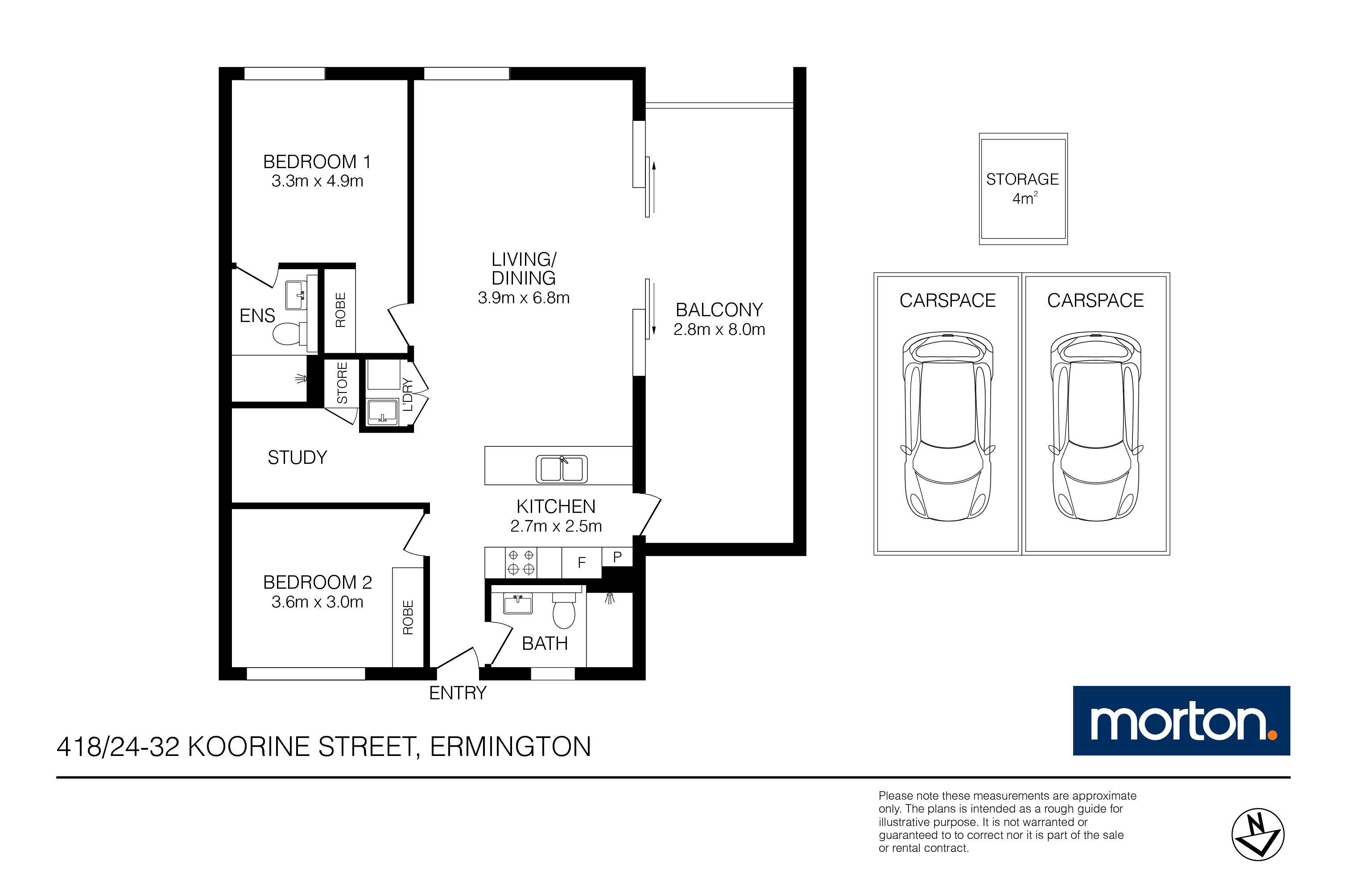 2-bedroom unit at 418/24-32 Koorine Street, Ermington, NSW 2115, Parramatta, New South Wales