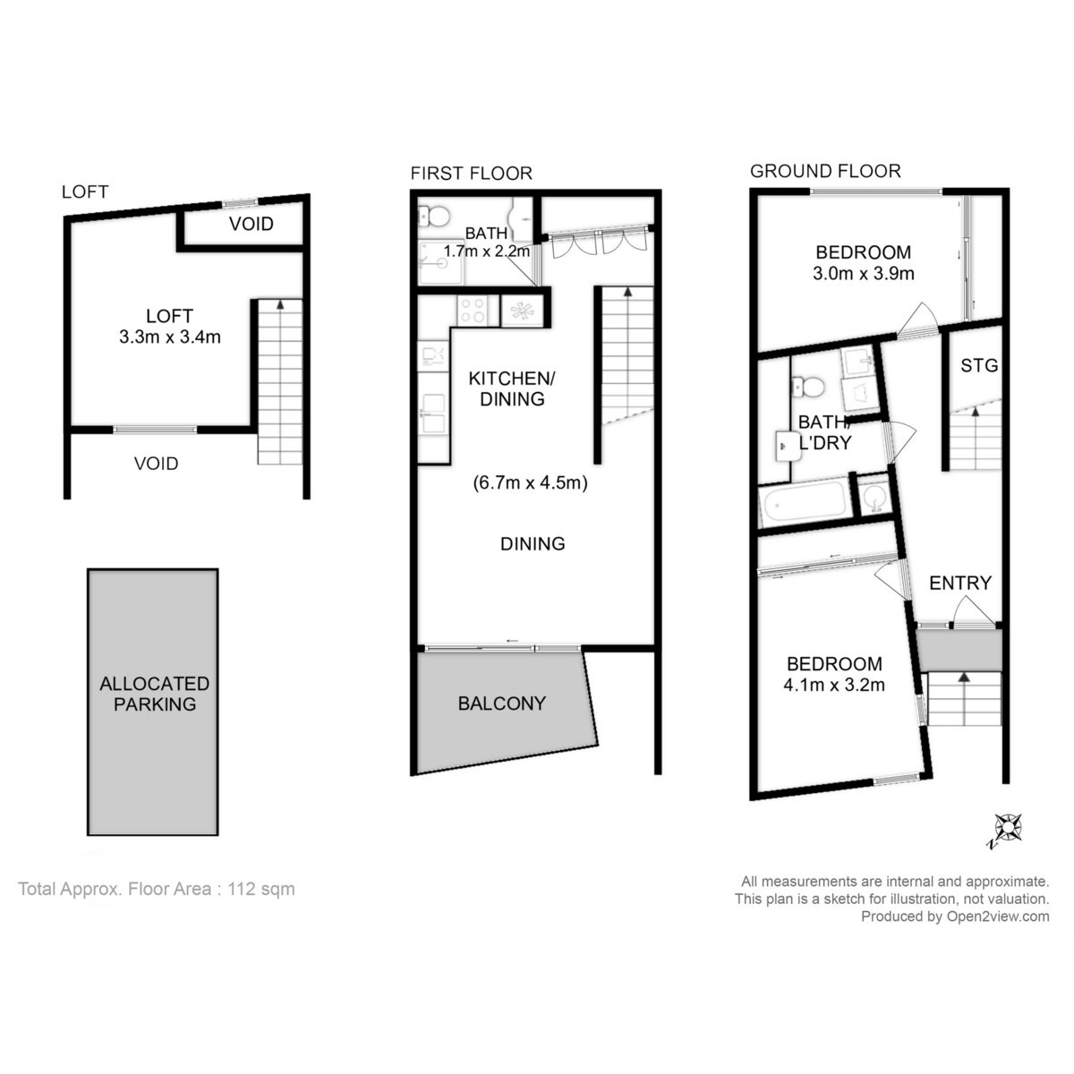 3-bedroom unit at 9 1 CRESWELLS ROW, HOBART TAS 7000, Hobart, Tasmania