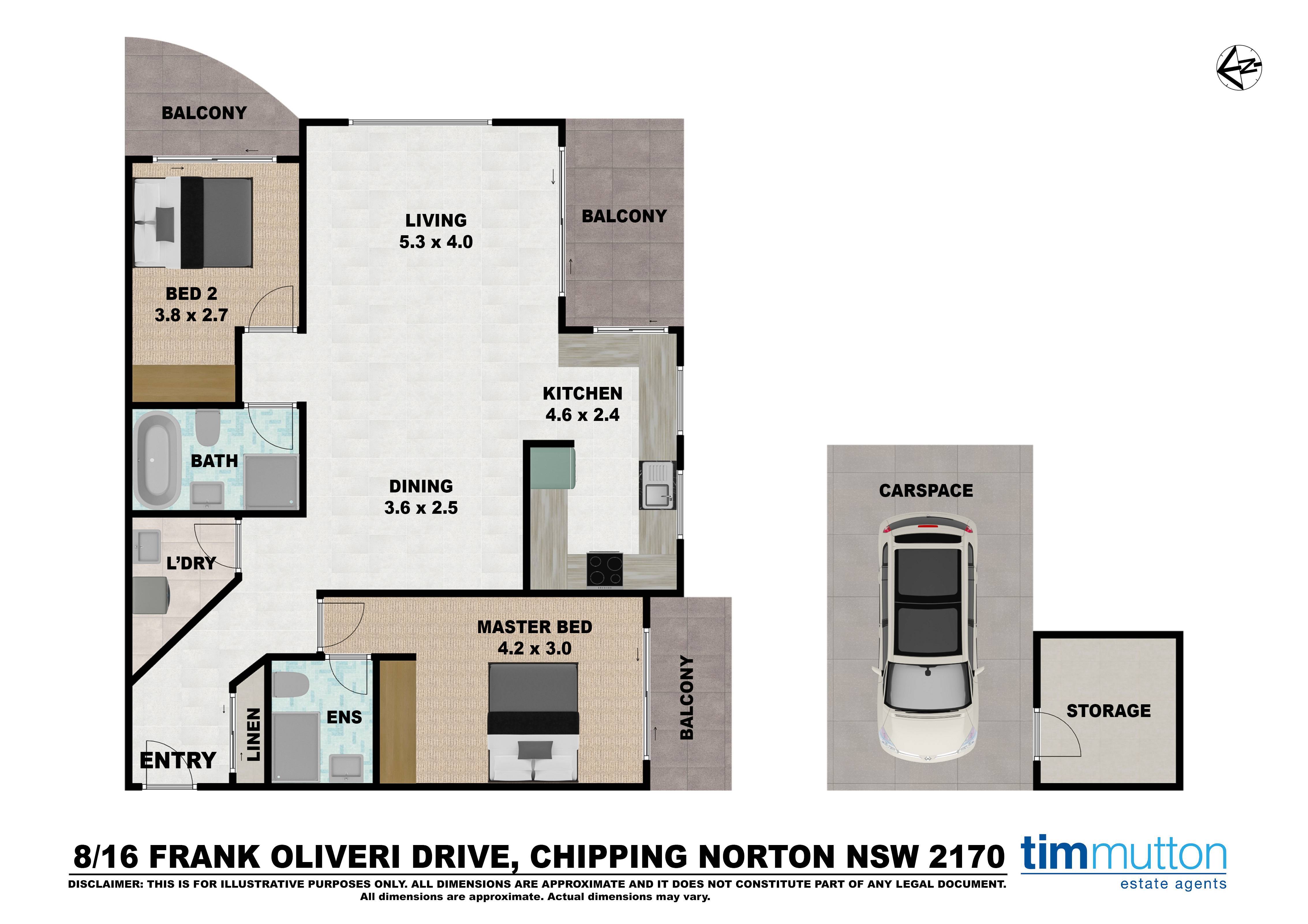 2-bedroom unit at 8 16 FRANK OLIVERI DRIVE, CHIPPING NORTON NSW 2170, Liverpool, New South Wales