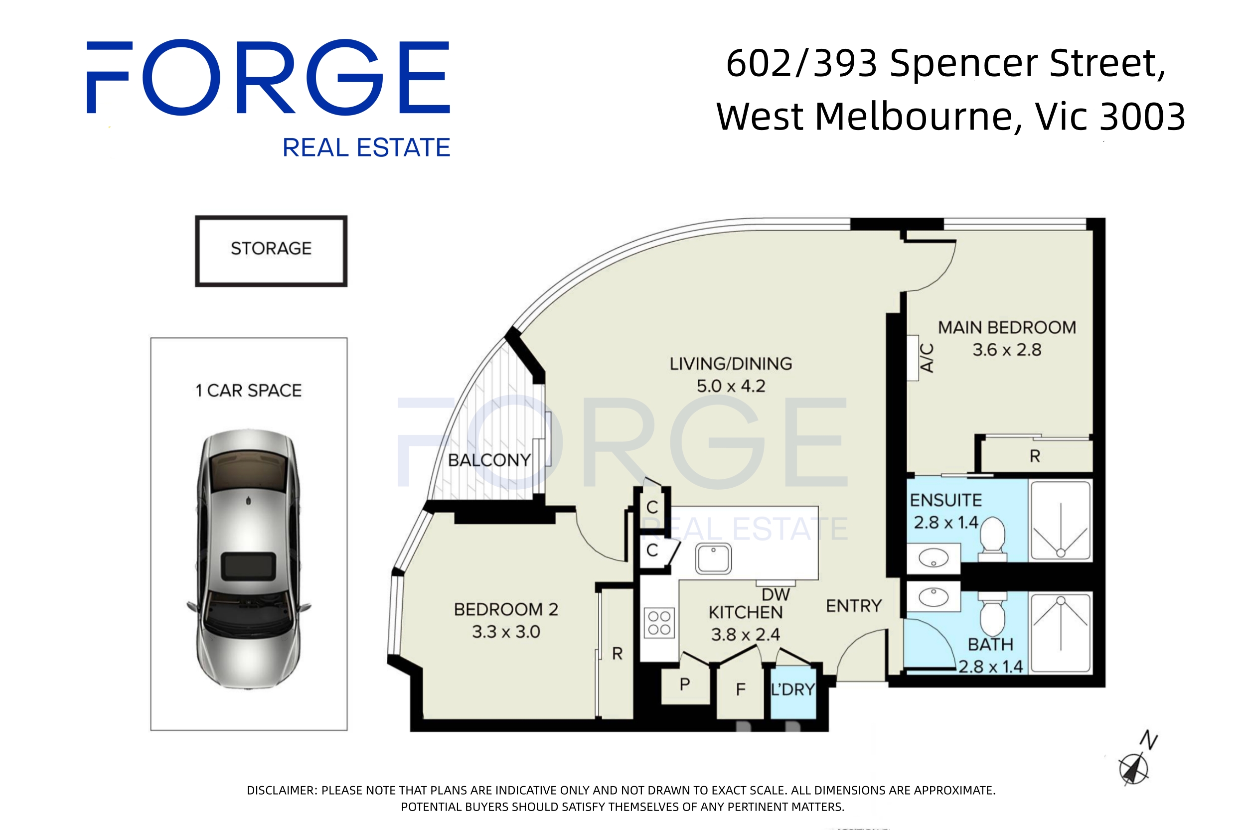 2-bedroom unit at 602/393 Spencer Street, West Melbourne, VIC 3003, Melbourne, Victoria