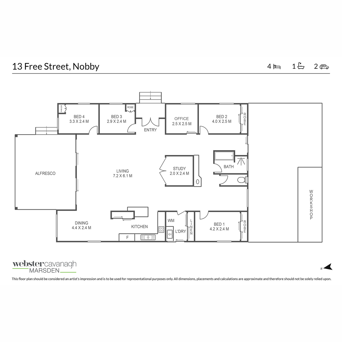 4-bedroom house at 13 Free Street, Nobby, QLD 4360, , Queensland