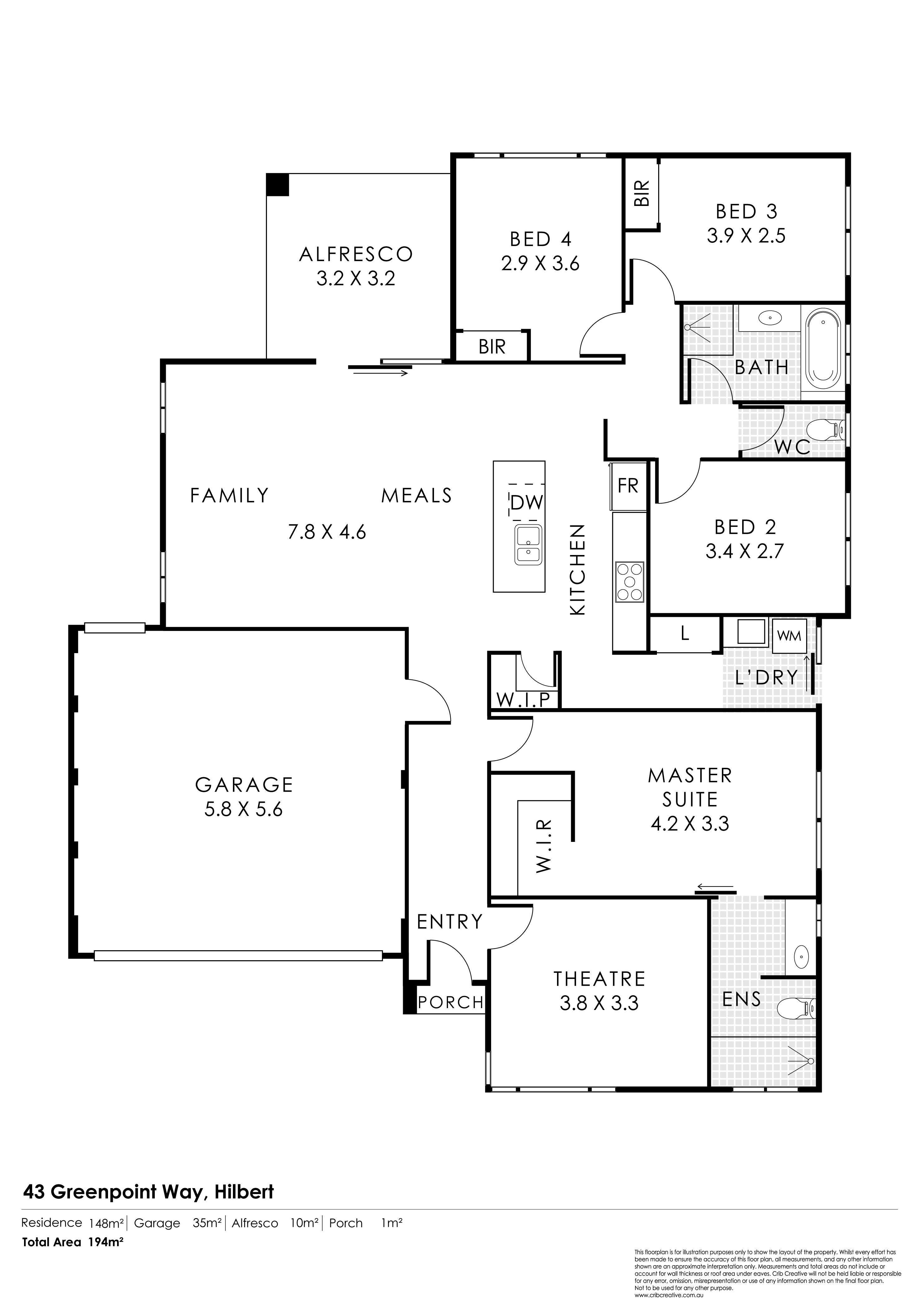 4-bedroom house at 43 Greenpoint Way, Hilbert, WA 6112, Armadale, Western Australia