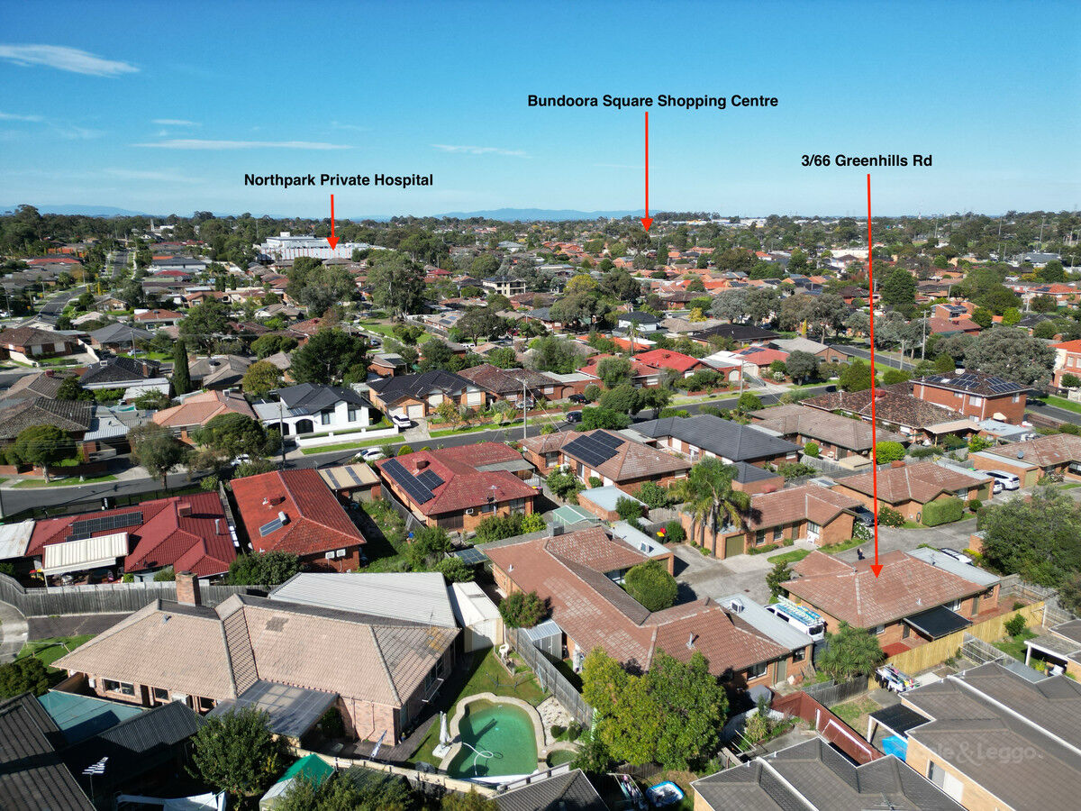 2-bedroom unit at 3 66 GREENHILLS ROAD, BUNDOORA VIC 3083, Whittlesea, Victoria