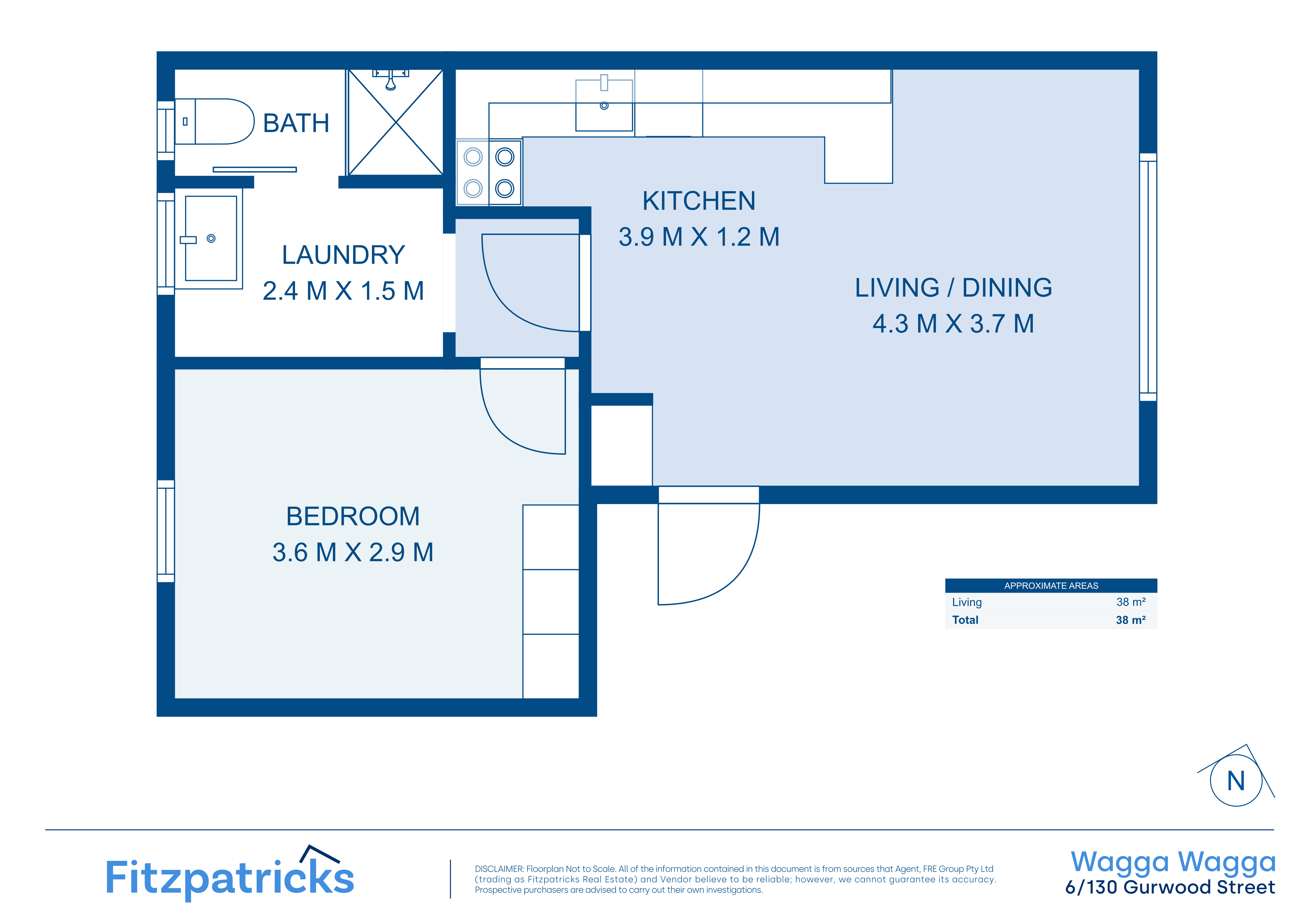 1-bedroom unit at 6/130 Gurwood Street, Wagga Wagga, NSW 2650, Wagga Wagga, New South Wales