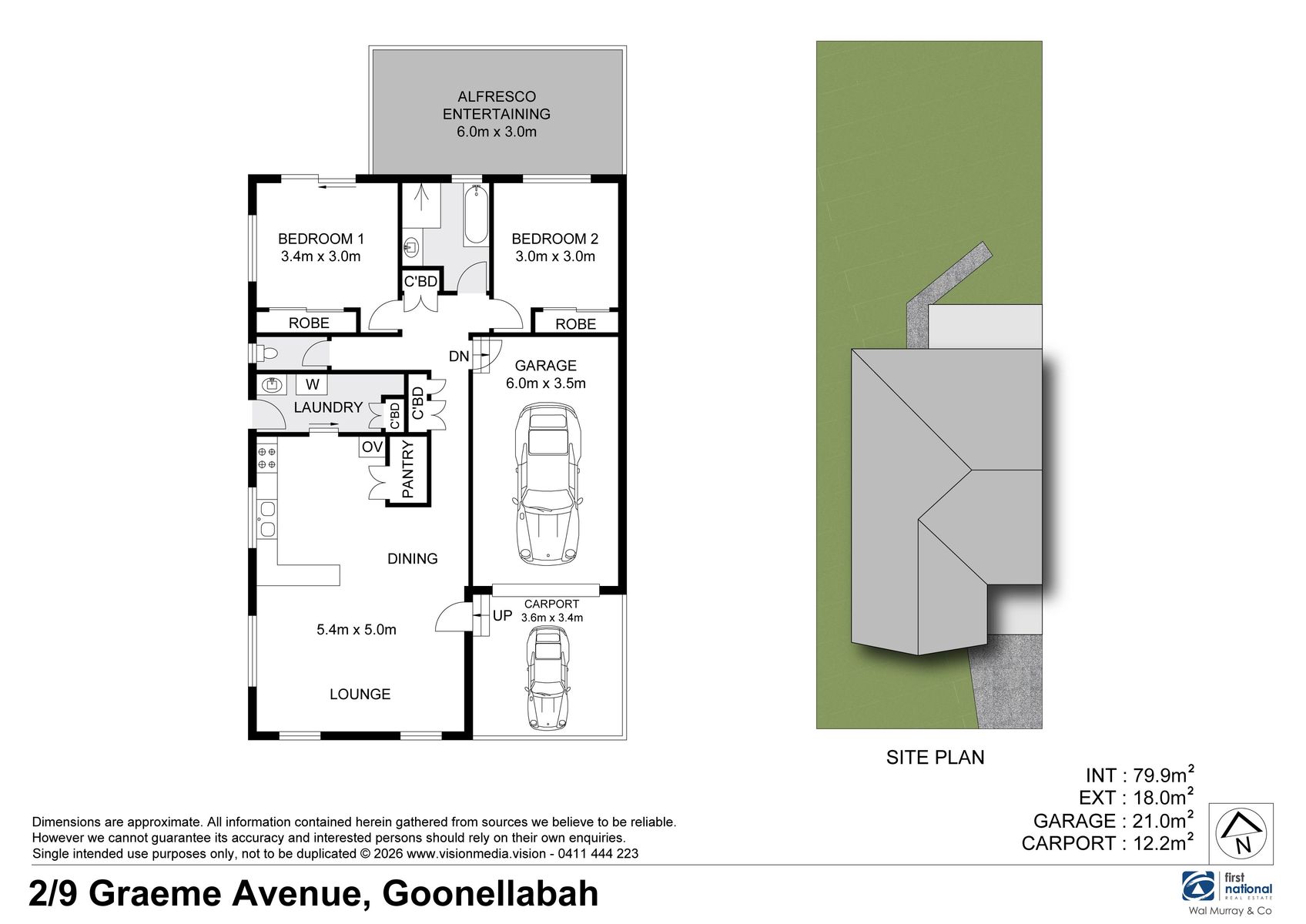 2-bedroom unit at Unit 2 9 Graeme Avenue, Goonellabah NSW 2480, Lismore, New South Wales