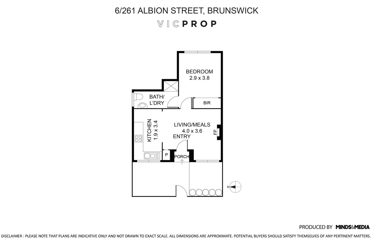 1-bedroom unit at 6/261 Albion Street, Brunswick, VIC 3056, Merri-Bek, Victoria