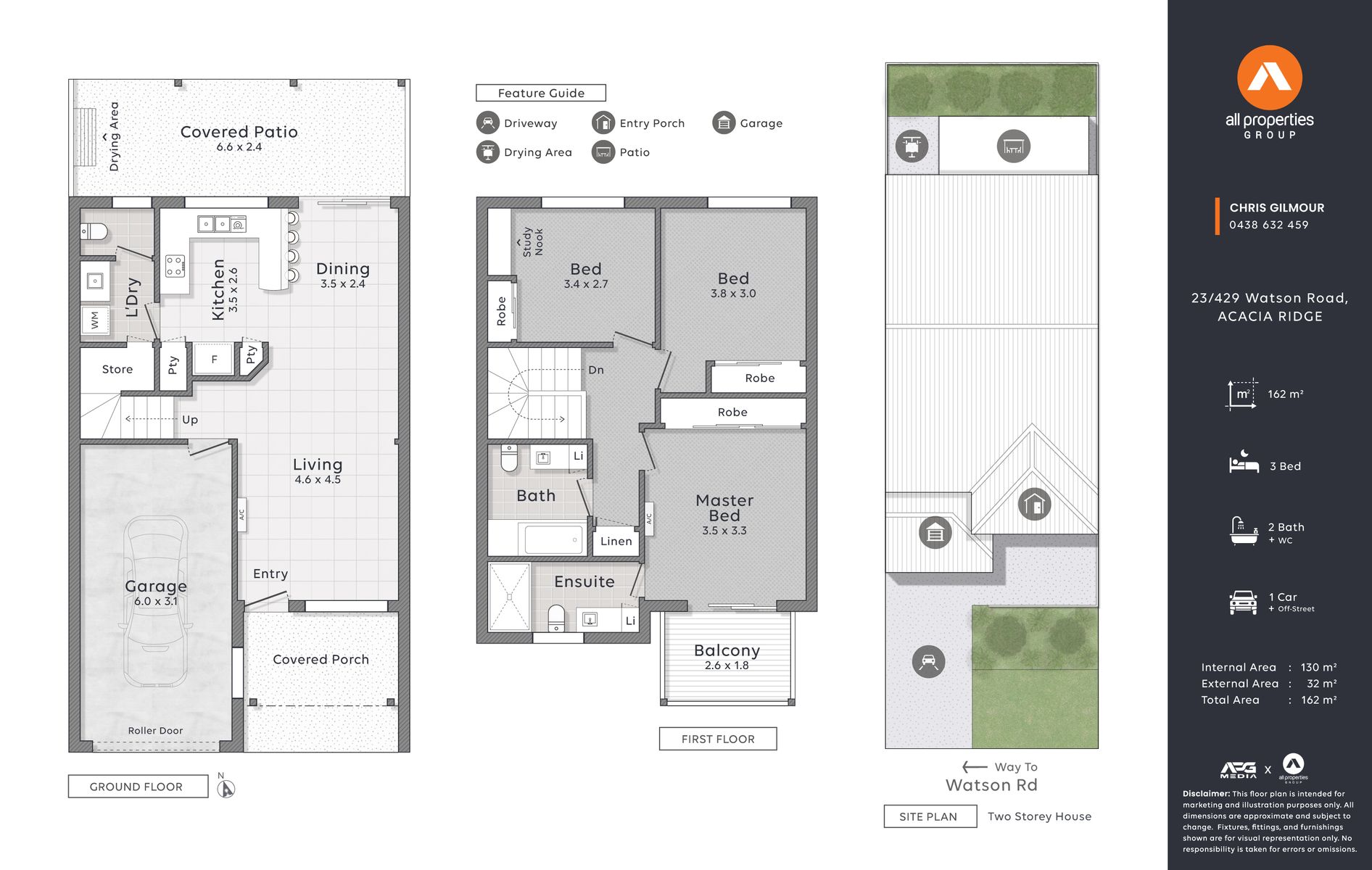 3-bedroom unit at TOWNHOUSE 23 429 WATSON ROAD, ACACIA RIDGE QLD 4110, Brisbane, Queensland
