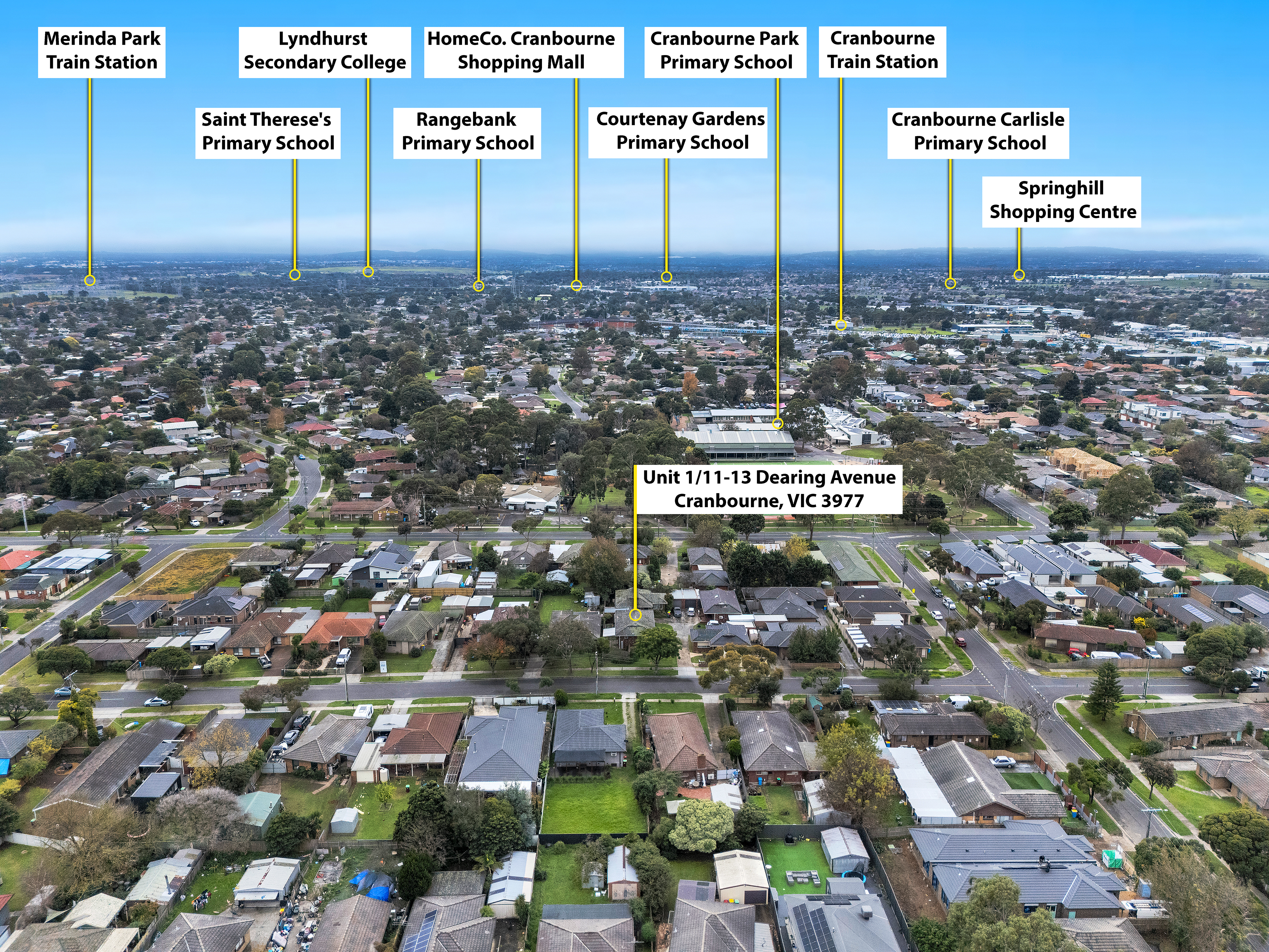 2-bedroom unit at UNIT 1 11-13 DEARING AVENUE, Cranbourne VIC 3977, Casey, Victoria