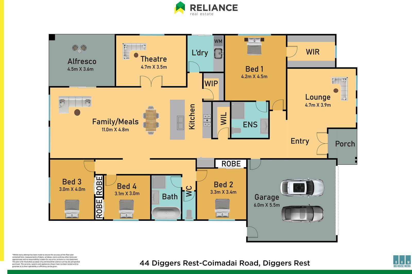 4-bedroom house at 44 DIGGERS REST-COIMADAI ROAD, Diggers Rest VIC 3427, Melton, Victoria