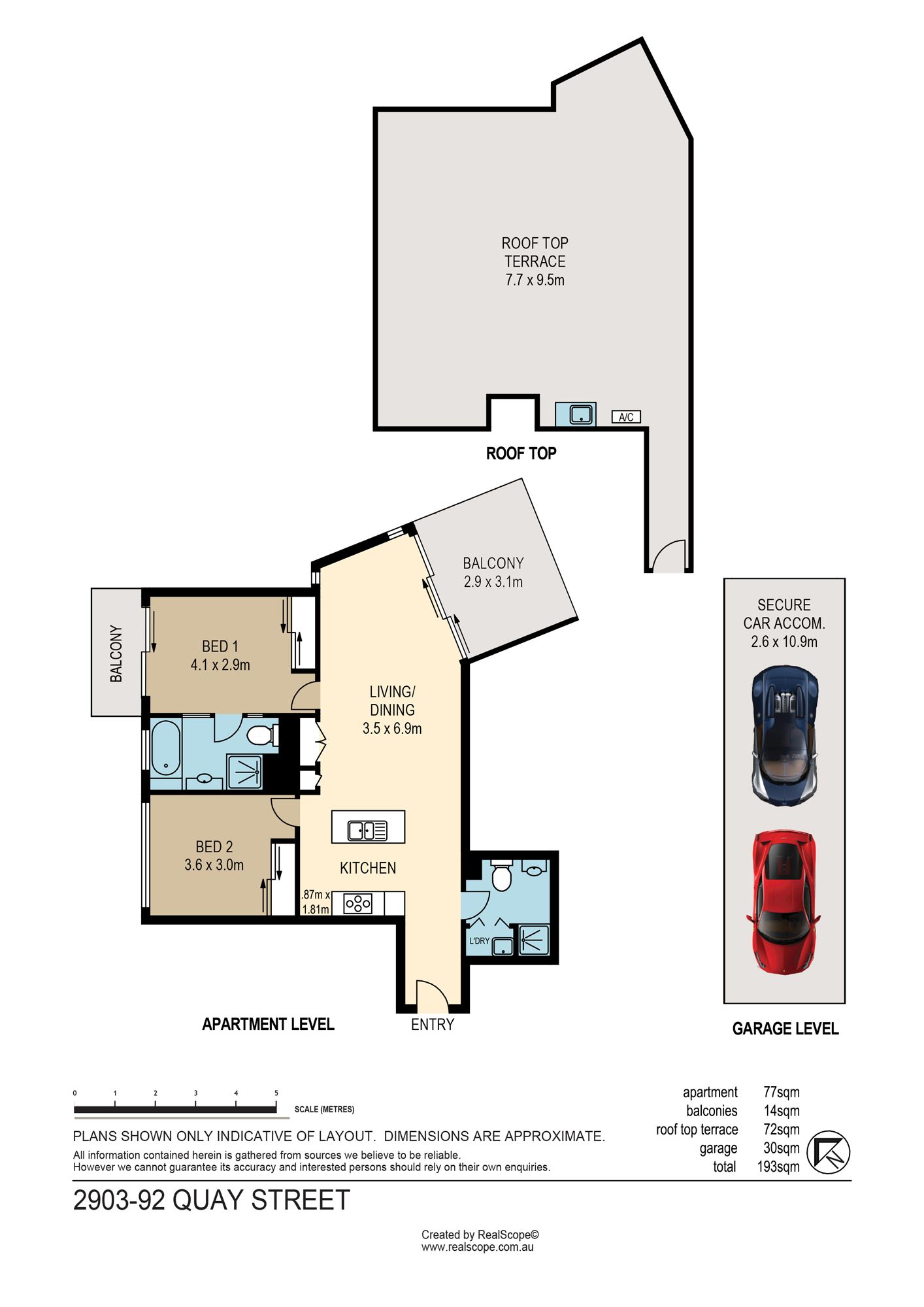 2-bedroom unit at 2903 92 Quay Street, Brisbane City QLD 4000, Brisbane, Queensland