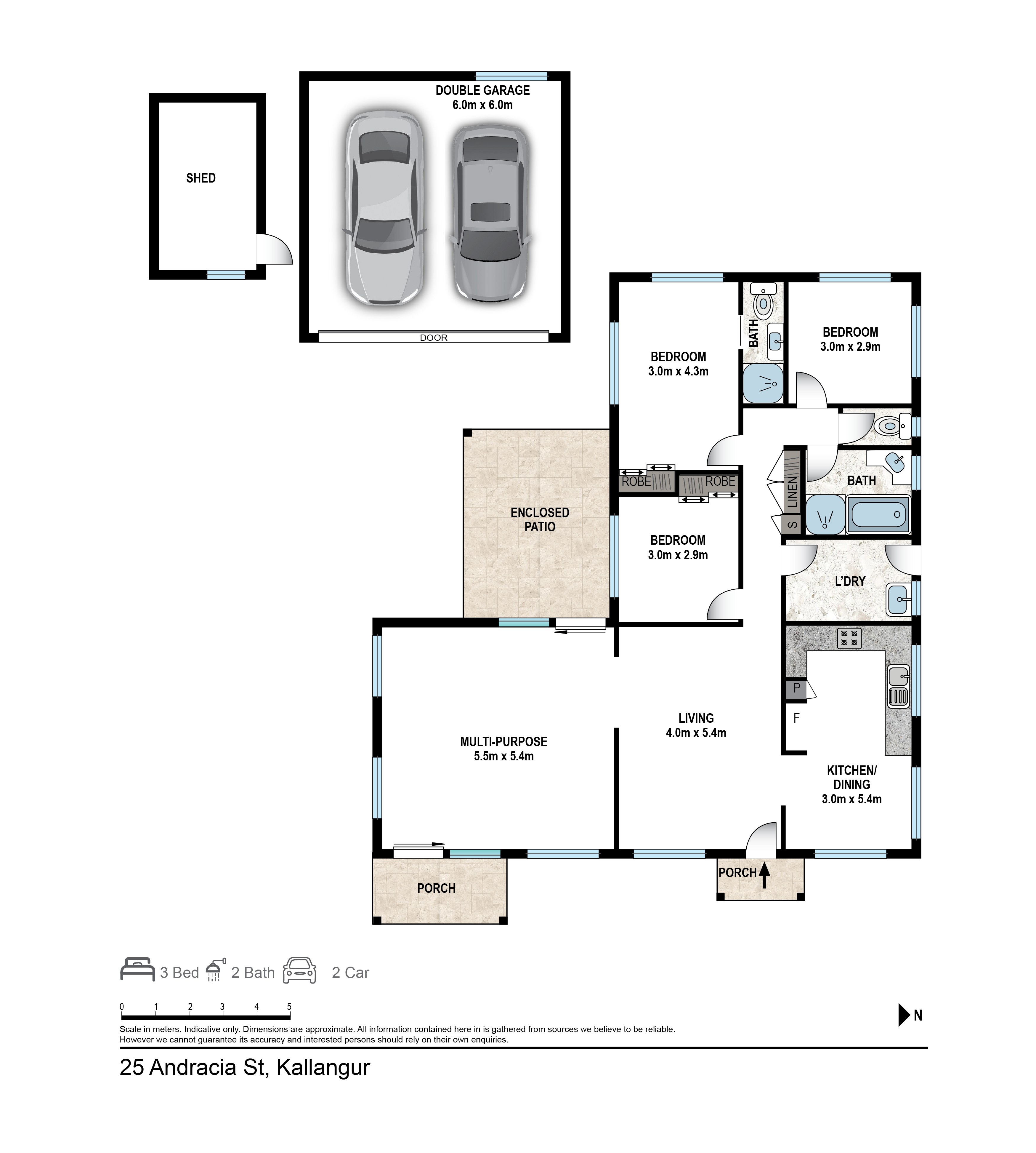 3-bedroom house at 25 ANDRACIA STREET, Kallangur QLD 4503, Moreton Bay, Queensland