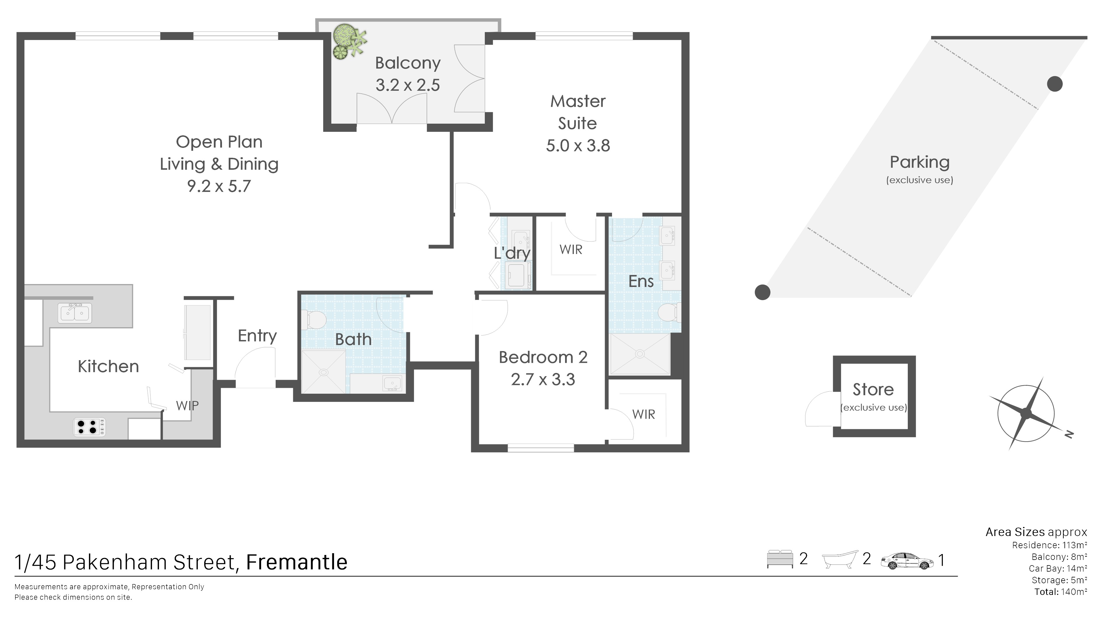 2-bedroom unit at 1/45 Pakenham Street, Fremantle, WA 6160, Fremantle, Western Australia