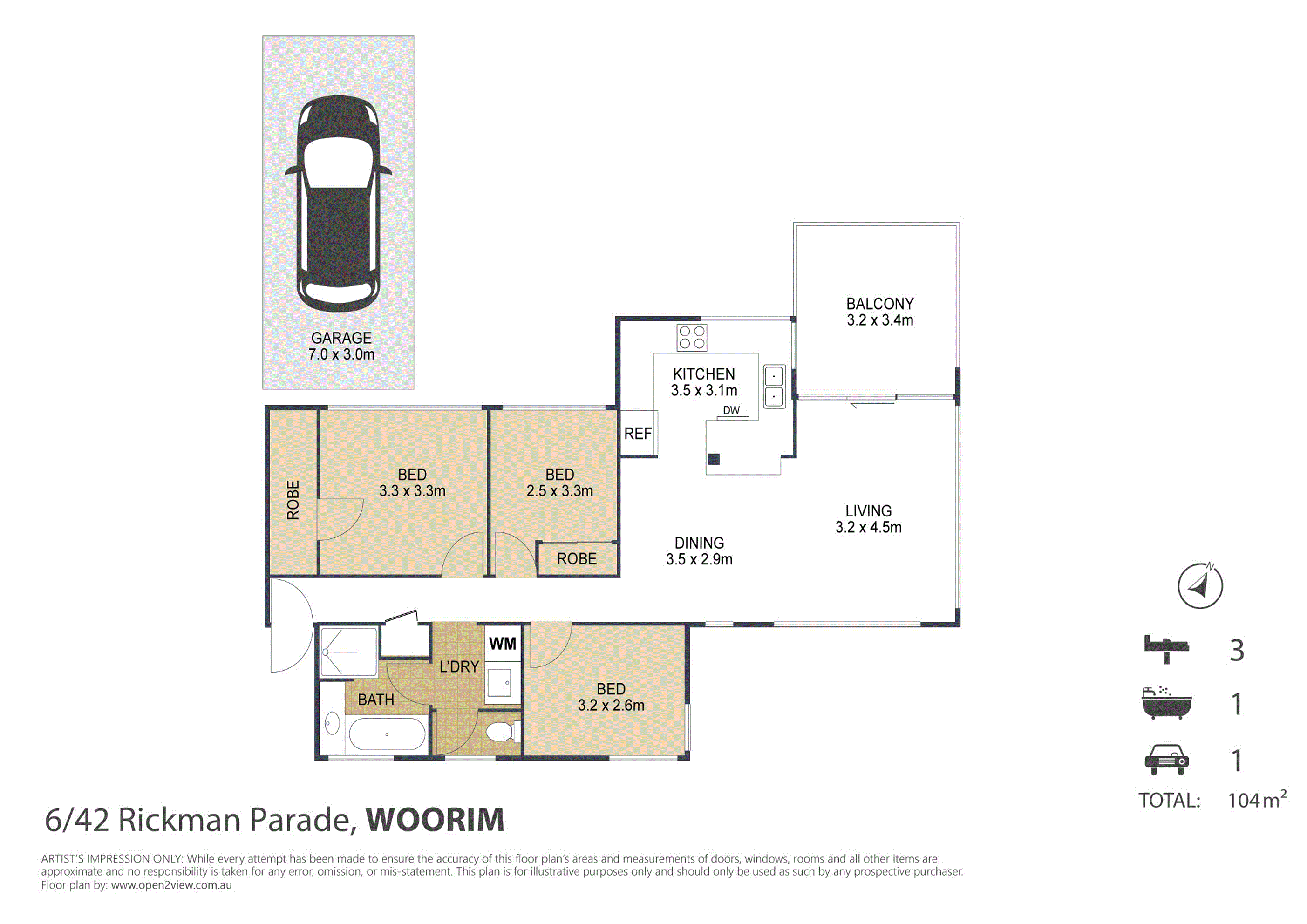 3-bedroom unit at 6/42 Rickman Parade, Woorim, QLD 4507, , Queensland
