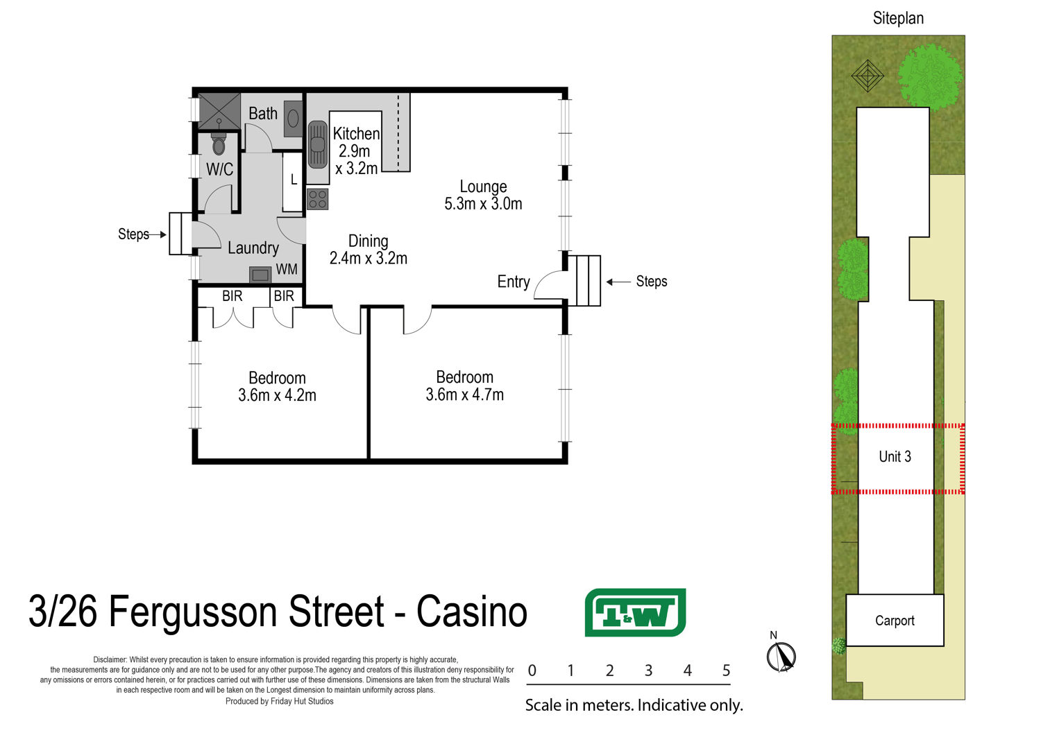 2-bedroom unit at 3 26 FERGUSSON STREET, CASINO NSW 2470, Richmond Valley, New South Wales