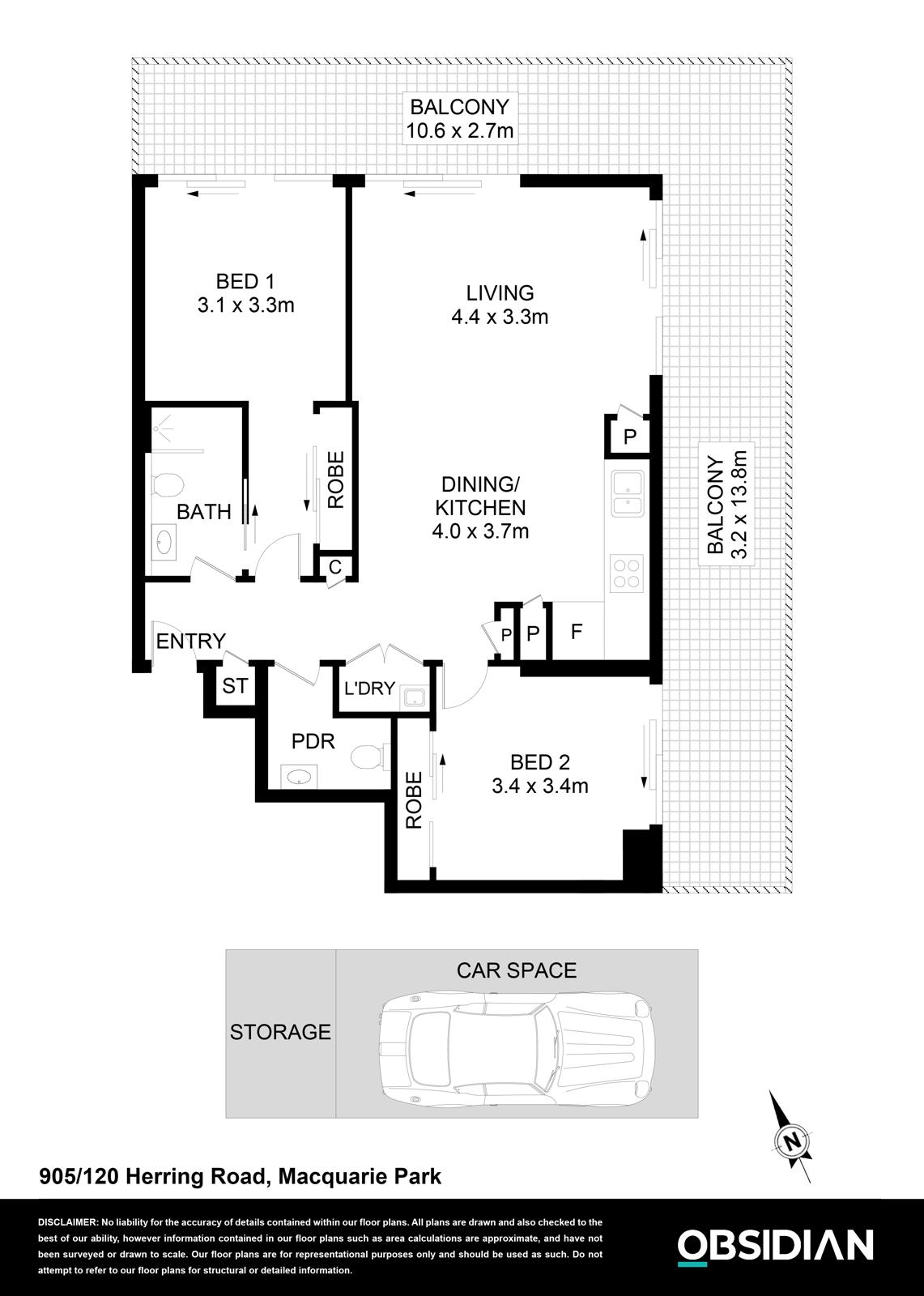 2-bedroom unit at 905 120 HERRING ROAD, MACQUARIE PARK NSW 2113, Ryde, New South Wales