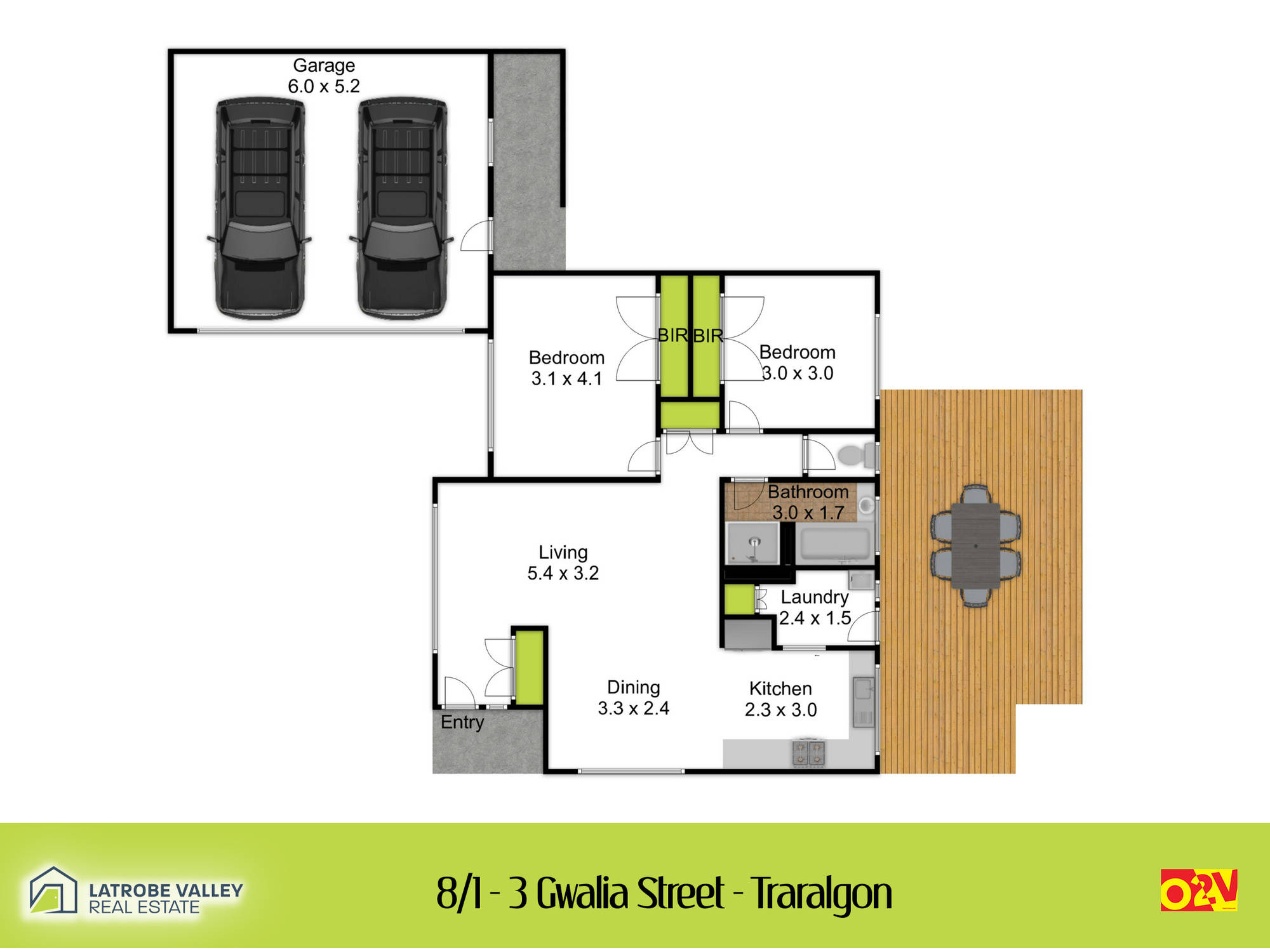 2-bedroom unit at 8 1-3 GWALIA STREET, TRARALGON VIC 3844, Latrobe (Vic.), Victoria