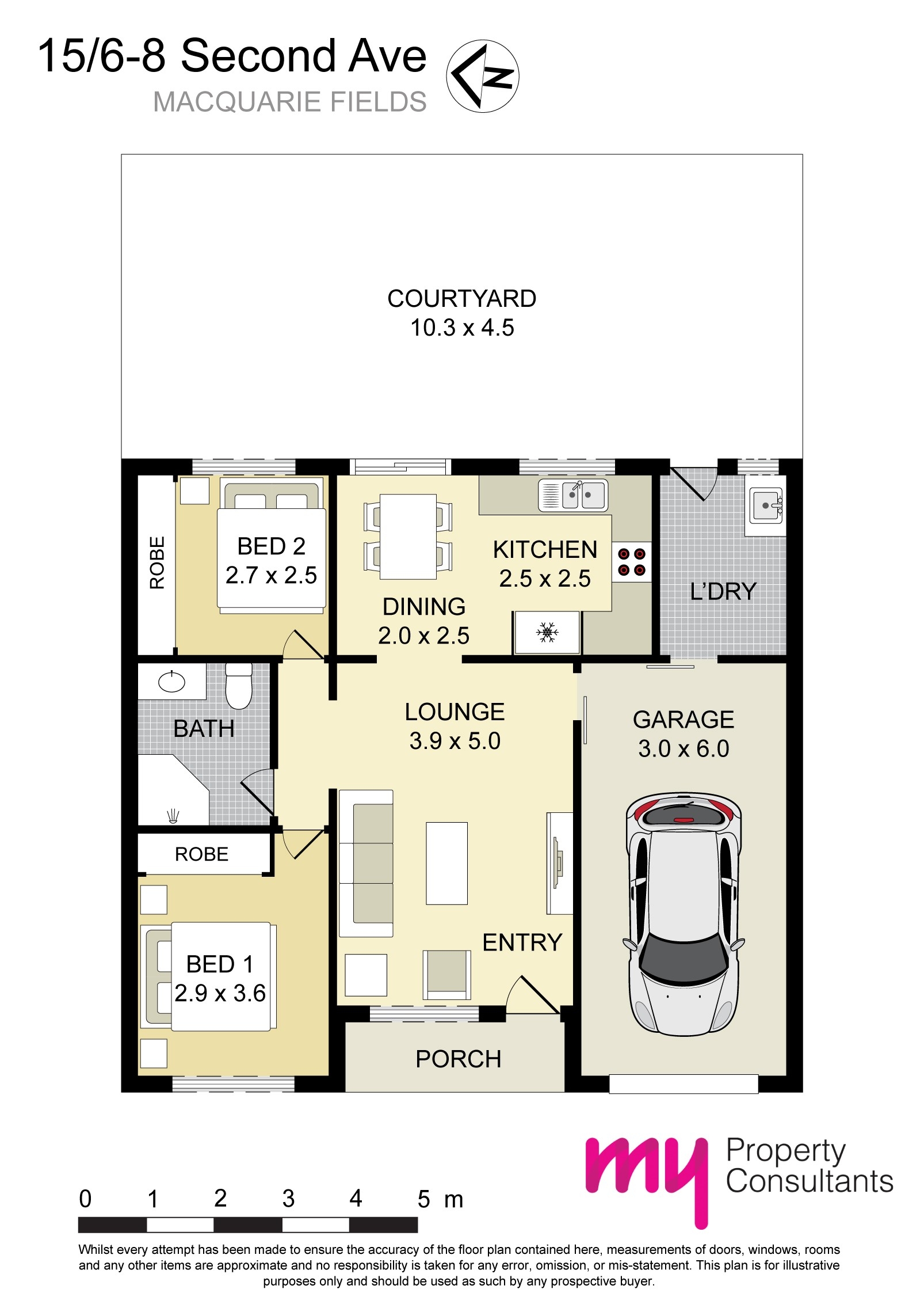 2-bedroom unit at UNIT 15 6-8 SECOND AVENUE, Macquarie Fields NSW 2564, Campbelltown (Nsw), New South Wales