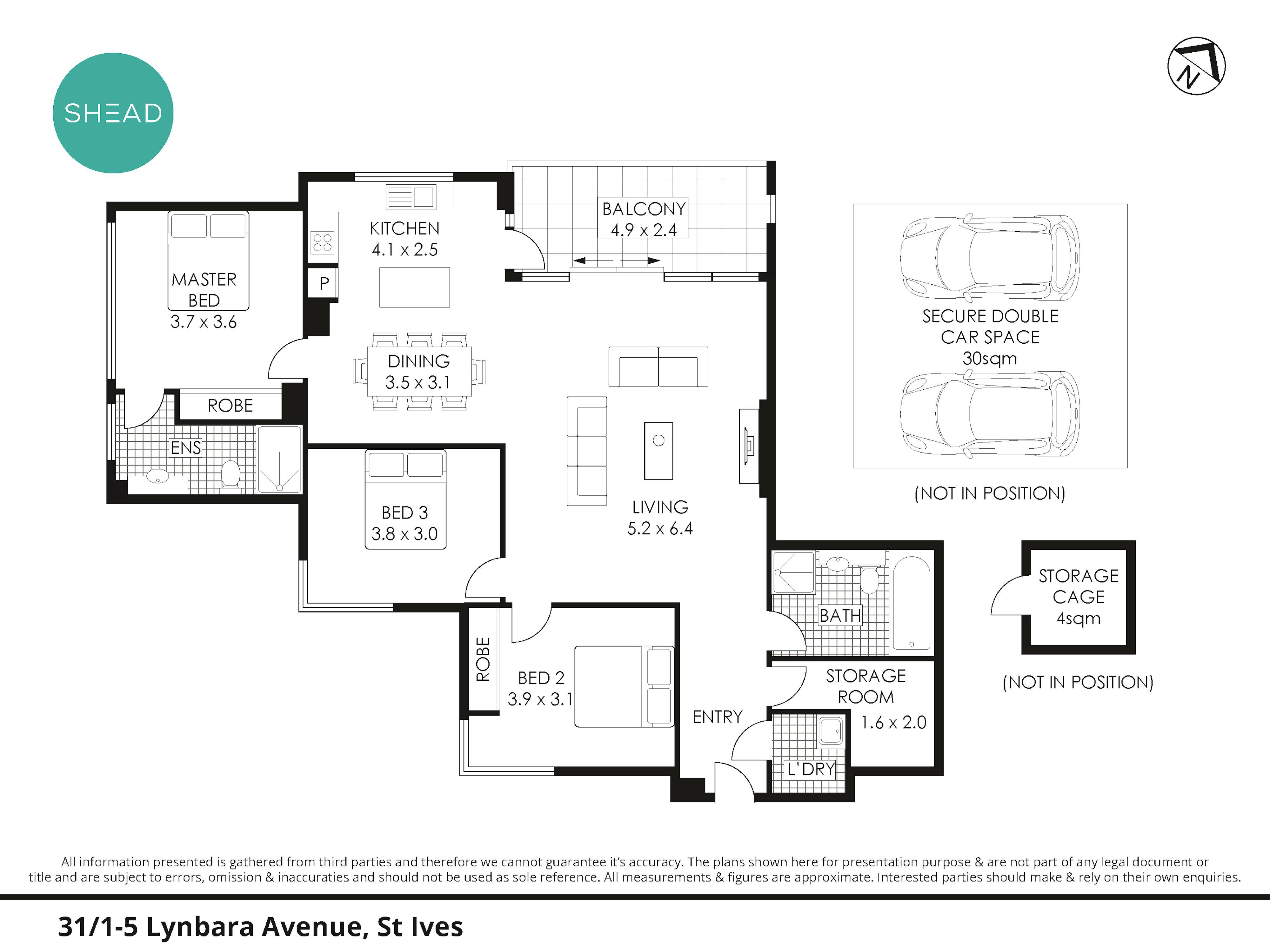 3-bedroom unit at UNIT 31 LYNBARA APARTMENTS 1-5 LYNBARA AVENUE, St Ives NSW 2075, Ku-Ring-Gai, New South Wales