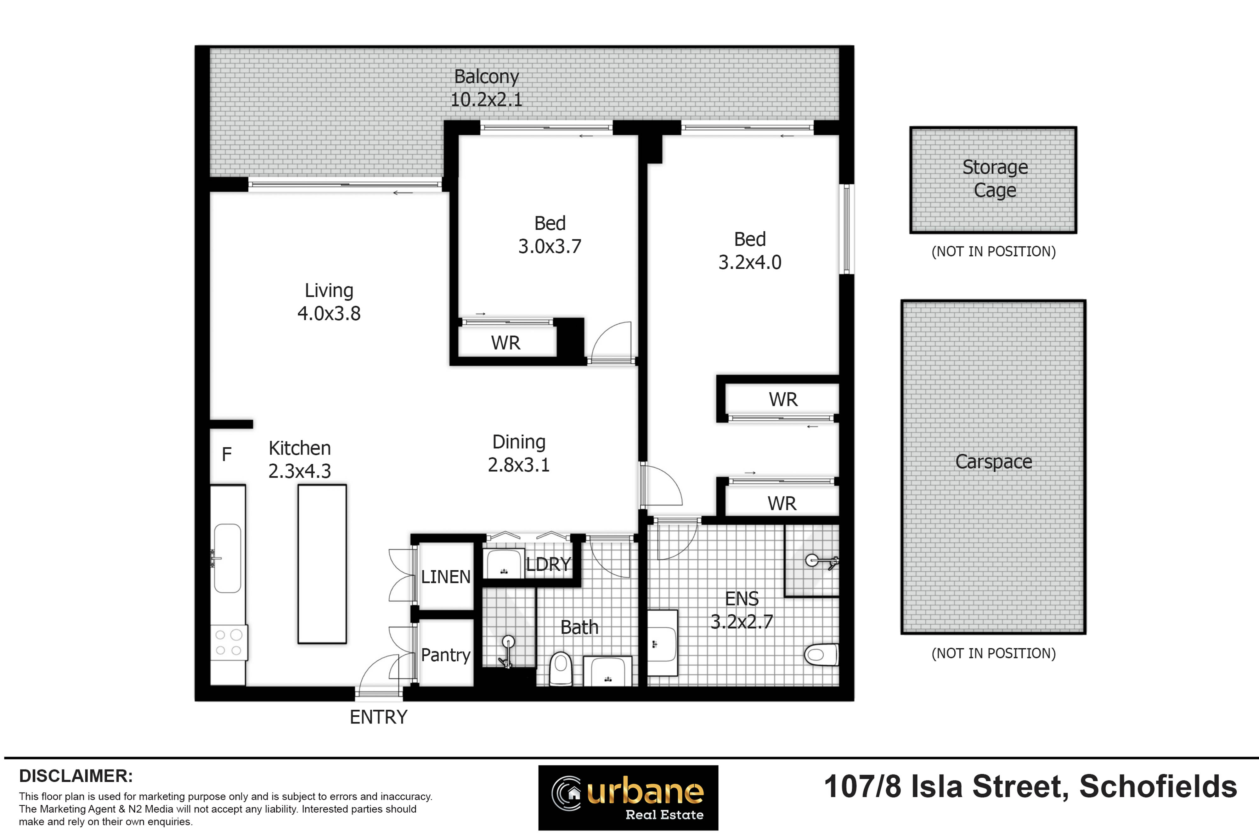 2-bedroom unit at 107 8 ISLA STREET, SCHOFIELDS NSW 2762, Blacktown, New South Wales