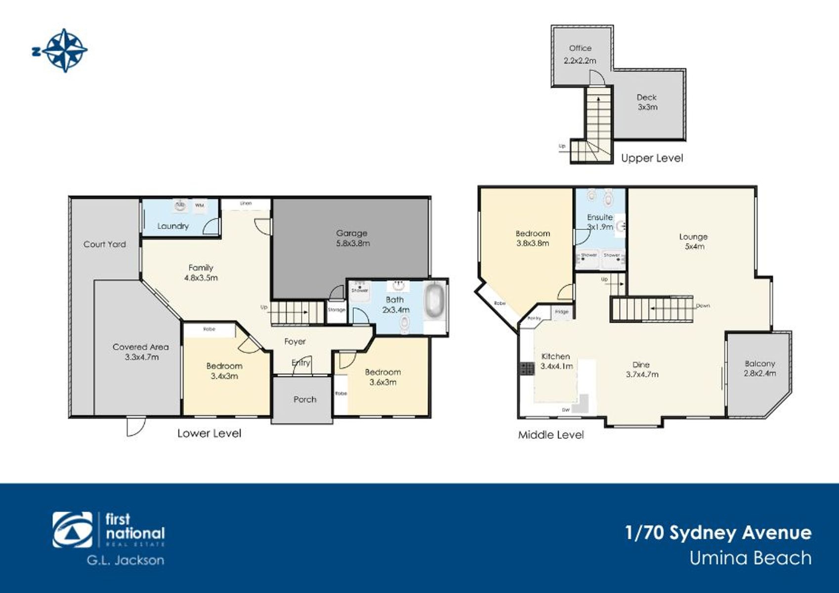 3-bedroom unit at UNIT 1 70 SYDNEY AVENUE, Umina Beach NSW 2257, , New South Wales