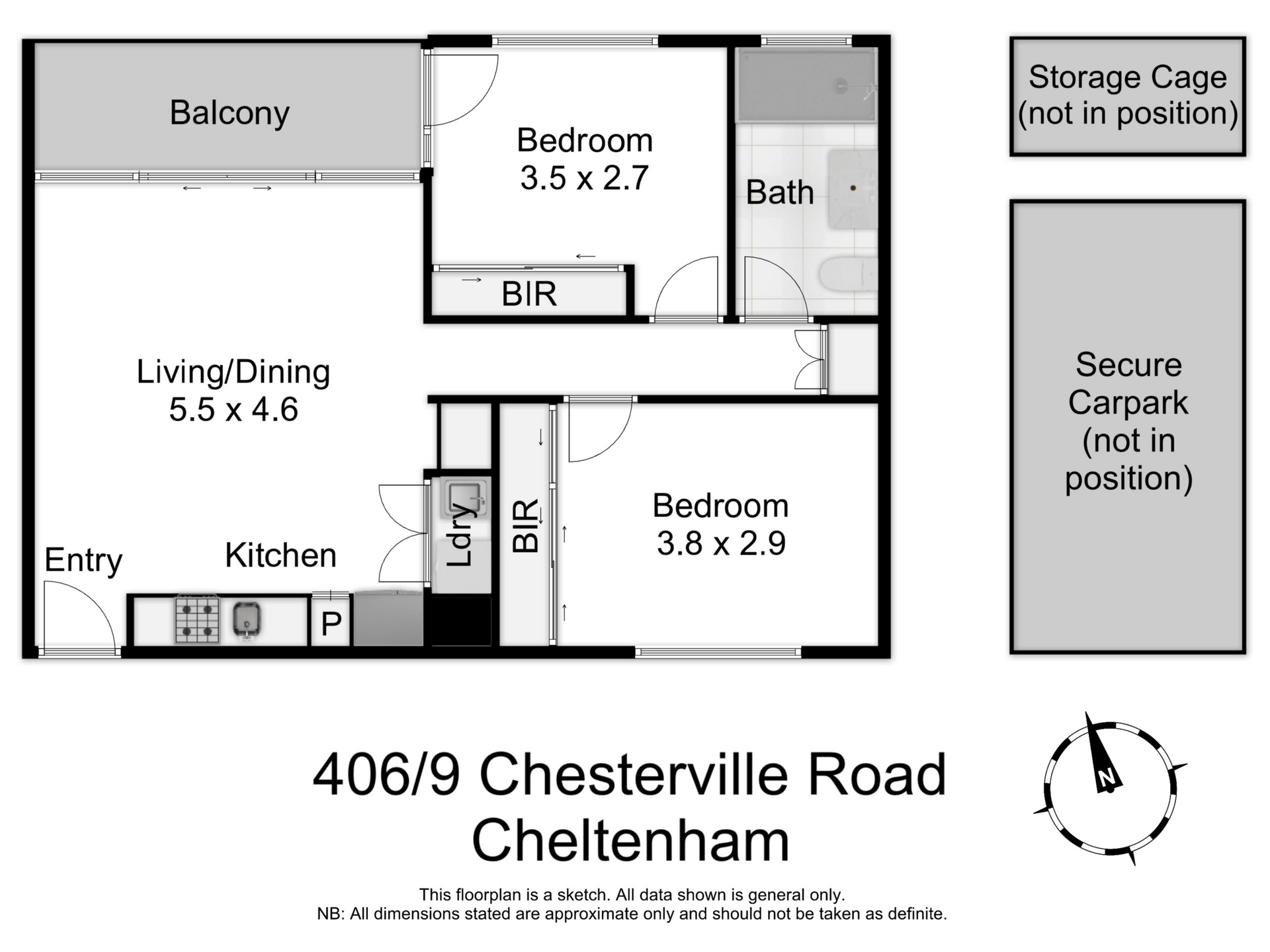 2-bedroom unit at 406/9 Chesterville Road, Cheltenham, VIC 3192, Kingston (Vic.), Victoria