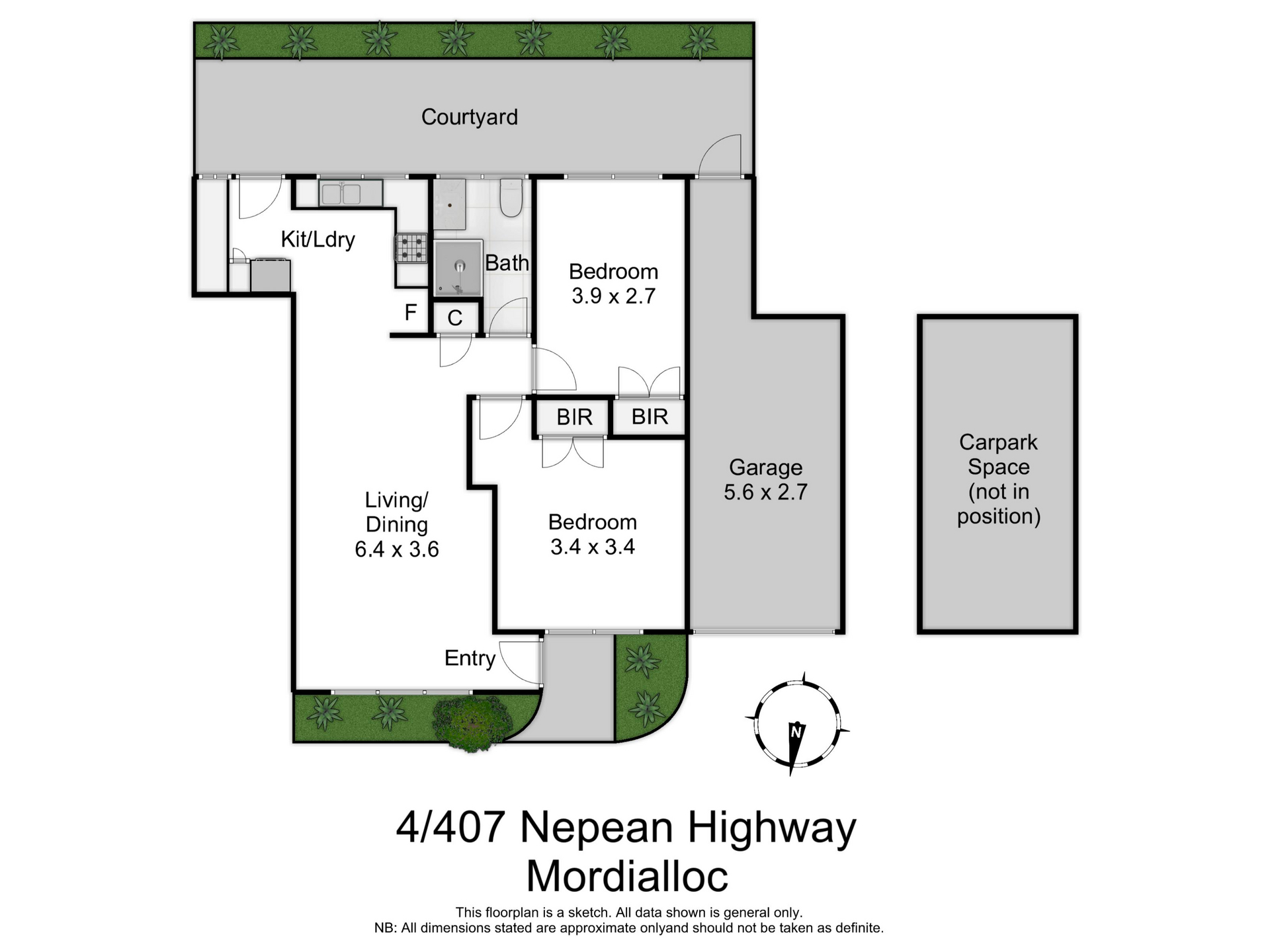 2-bedroom unit at 4/407 Nepean Highway, Mordialloc, VIC 3195, , Victoria