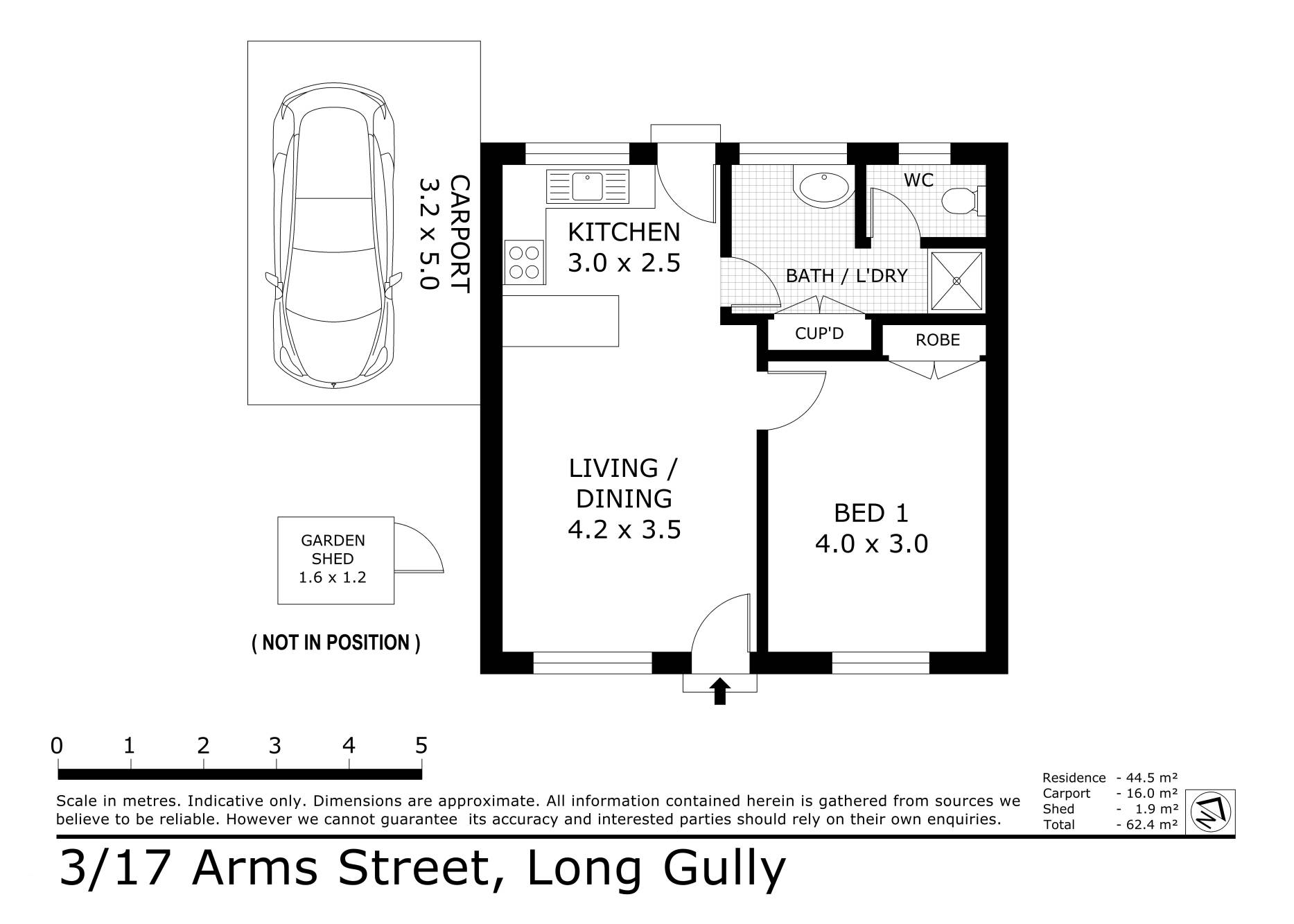 1-bedroom unit at 3/17 Arms Street, Long Gully, VIC 3550, Greater Bendigo, Victoria