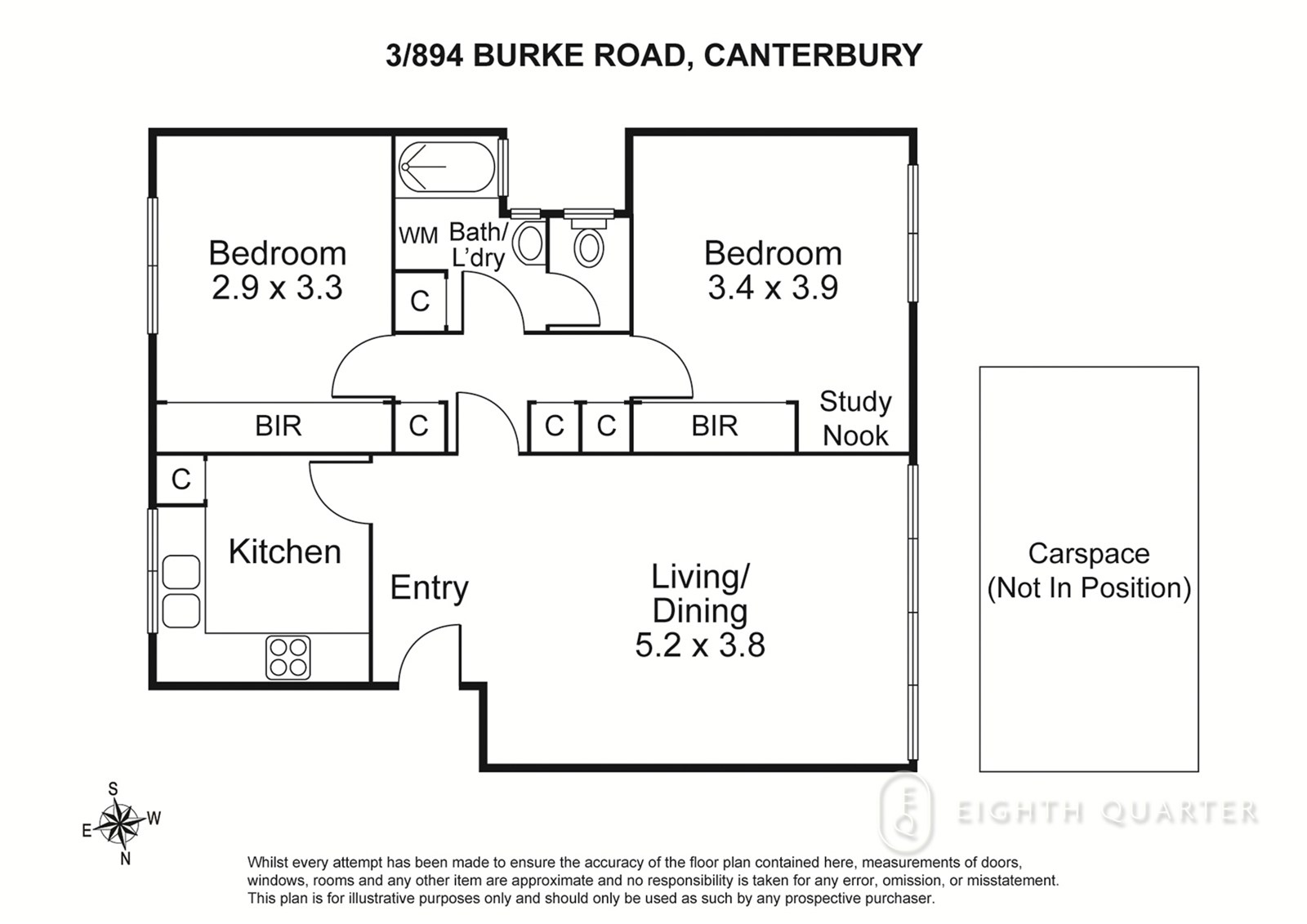 2-bedroom unit at 3/894 Burke Road, Canterbury, VIC 3126, Boroondara, Victoria