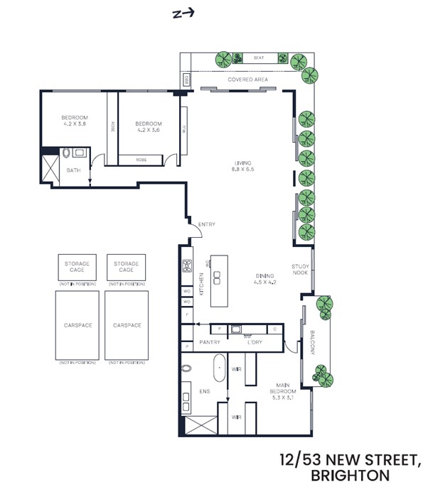 3-bedroom unit at 12/53 New Street, Brighton, VIC 3186, , Victoria