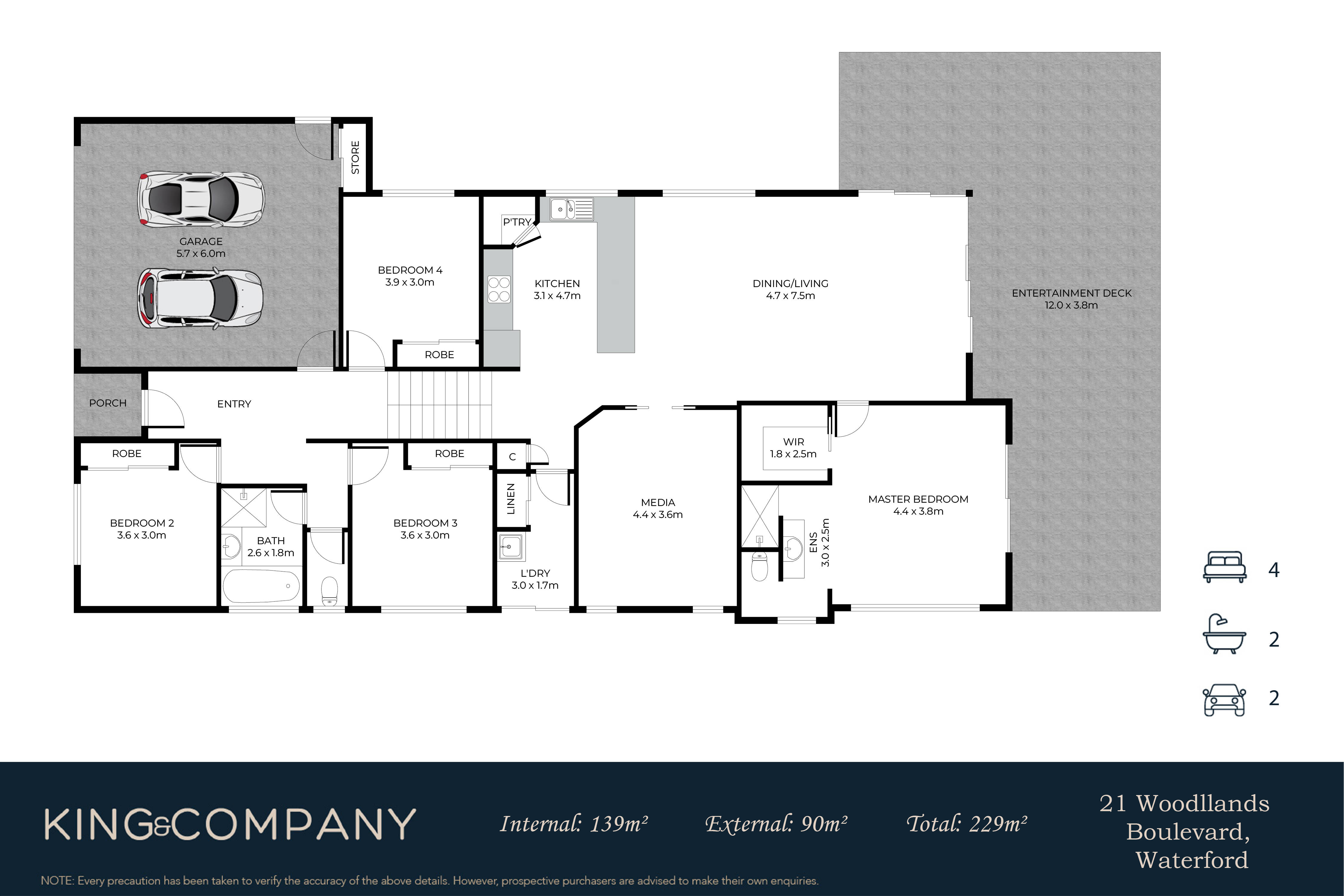 4-bedroom house at 21 Woodlands Boulevard, Waterford, QLD 4133, Logan, Queensland