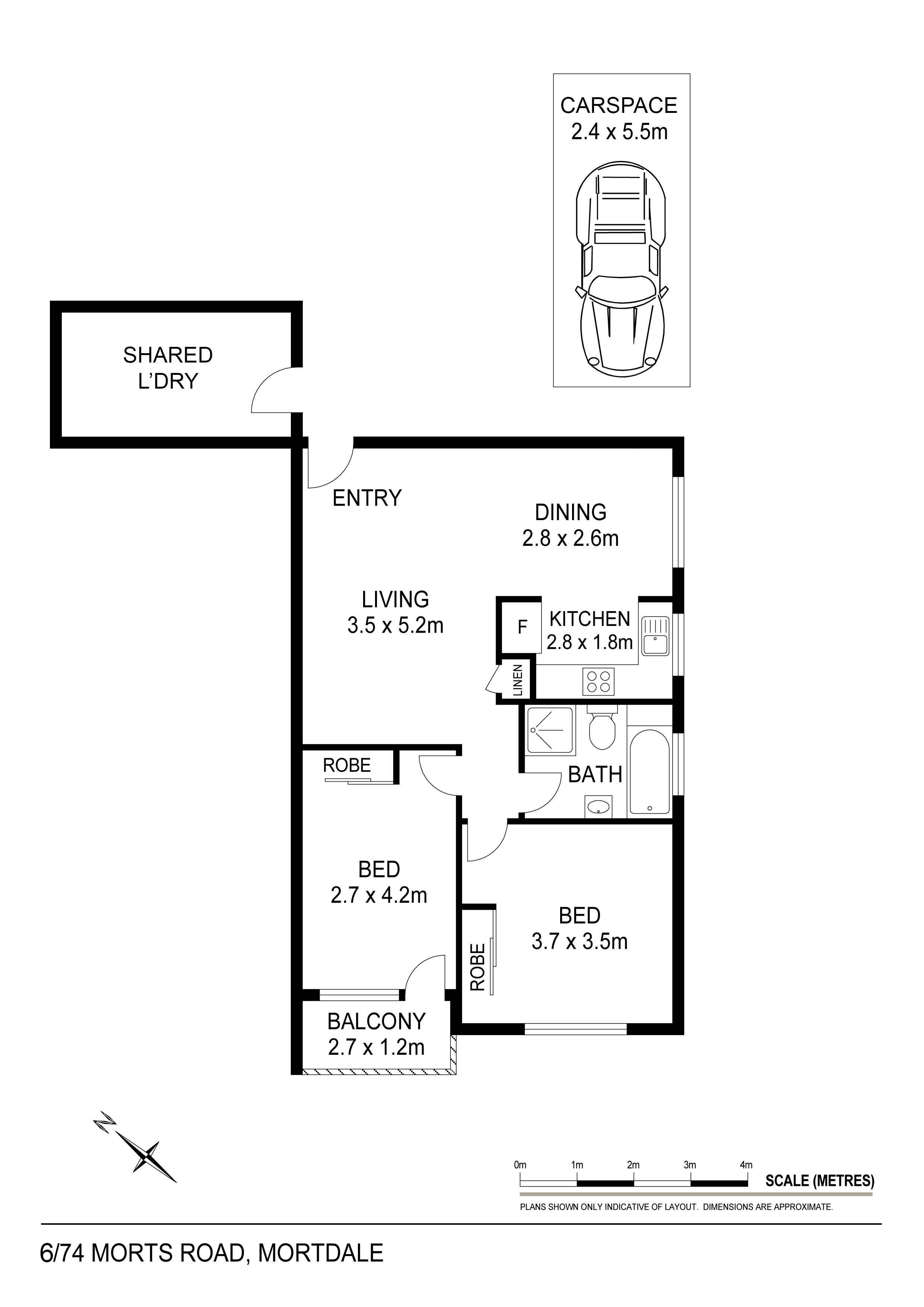 2-bedroom unit at 6 74 MORTS ROAD, MORTDALE NSW 2223, Georges River, New South Wales
