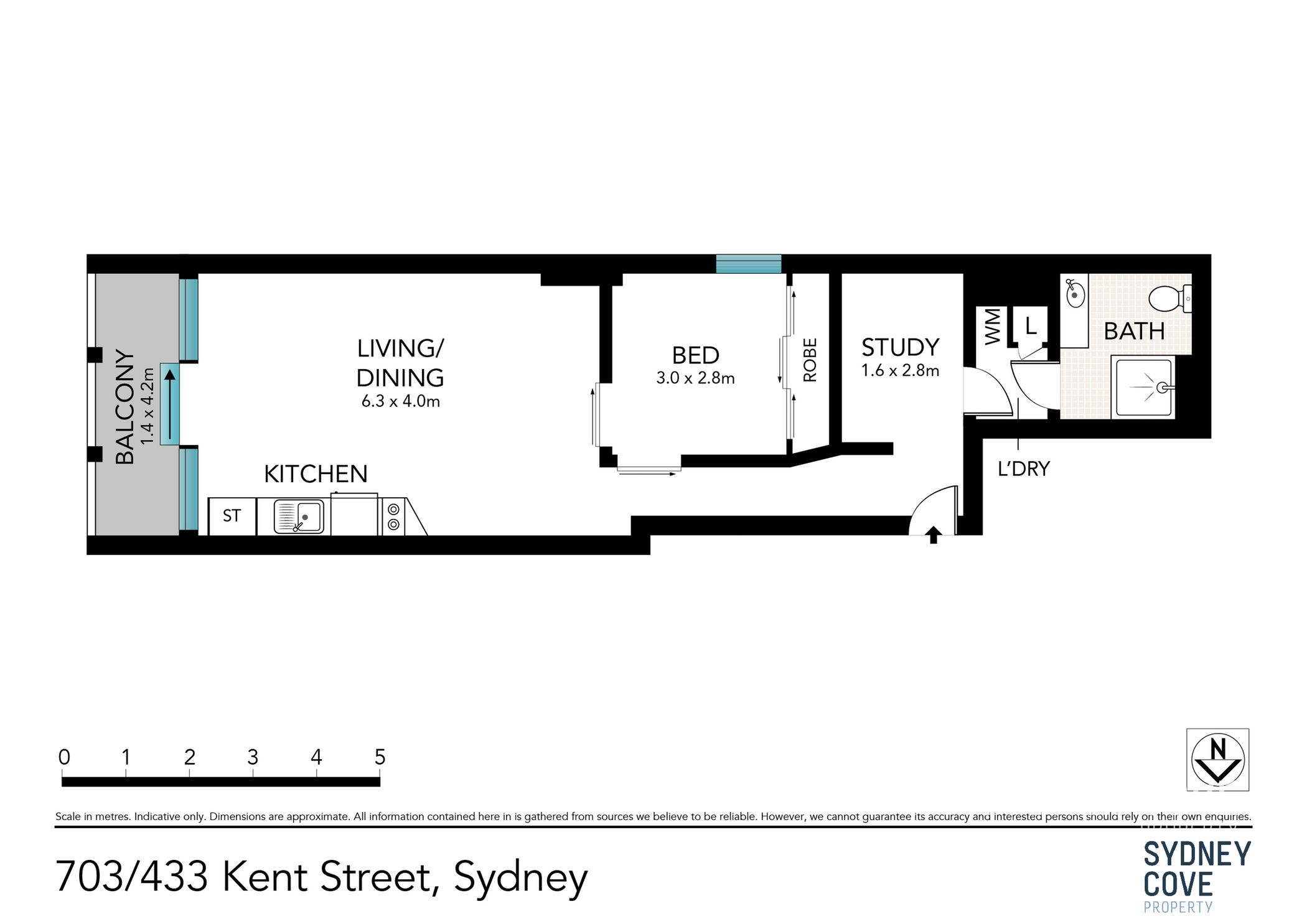 1-bedroom unit at 703/433 Kent Street, Sydney, Nsw, 2000, Sydney, New South Wales