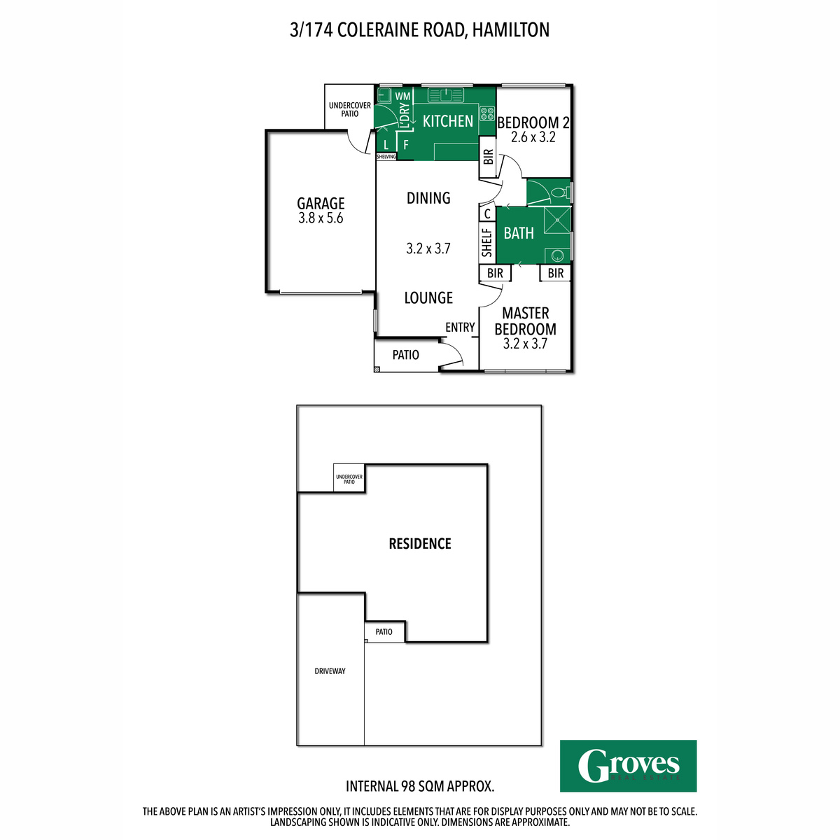 2-bedroom unit at 3/174 Coleraine Road, Hamilton, VIC 3300, Southern Grampians, Victoria