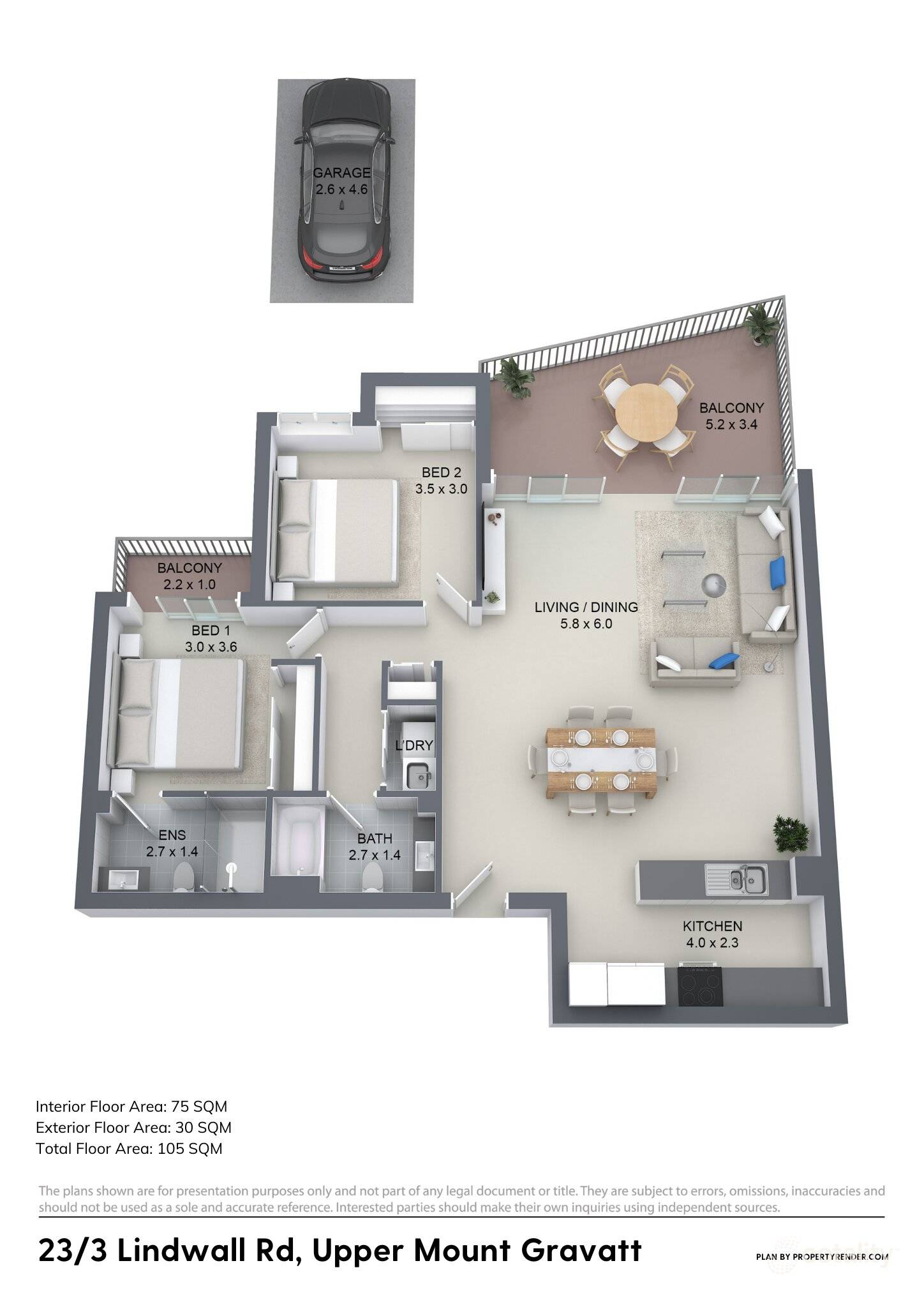 2-bedroom unit at 23/3 Lindwall Street, Upper Mount Gravatt, QLD 4122, Brisbane, Queensland