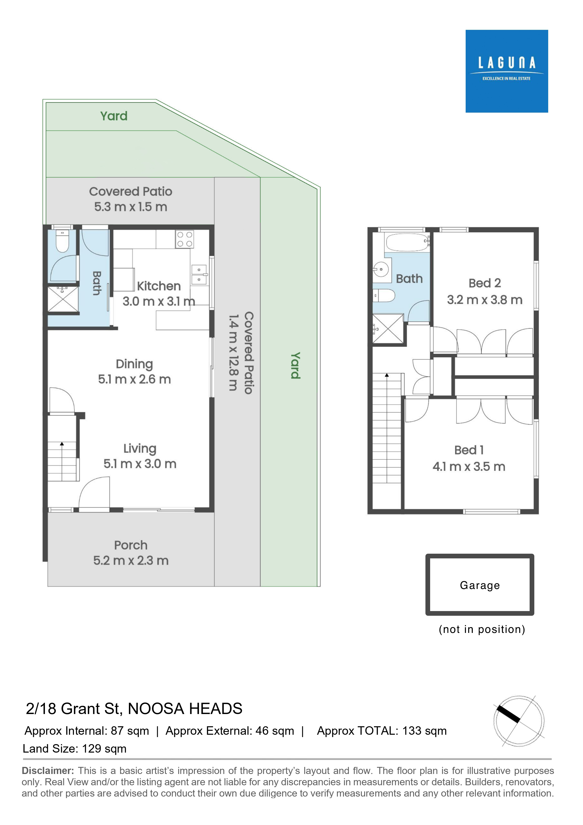 2-bedroom unit at 2 18 GRANT STREET, NOOSA HEADS QLD 4567, Noosa, Queensland
