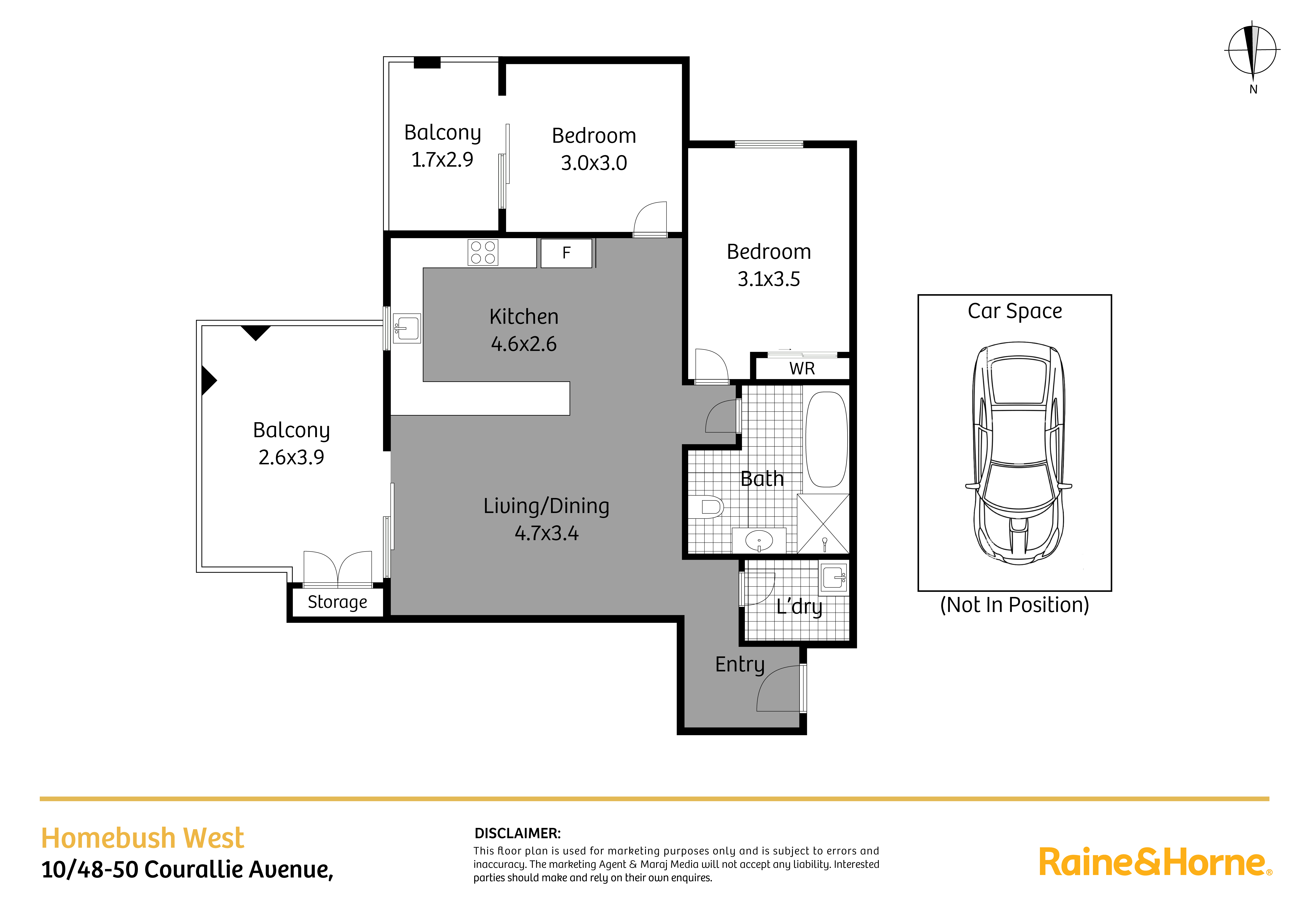 2-bedroom unit at 10/48-50 Courallie Avenue, Homebush West, NSW 2140, Strathfield, New South Wales