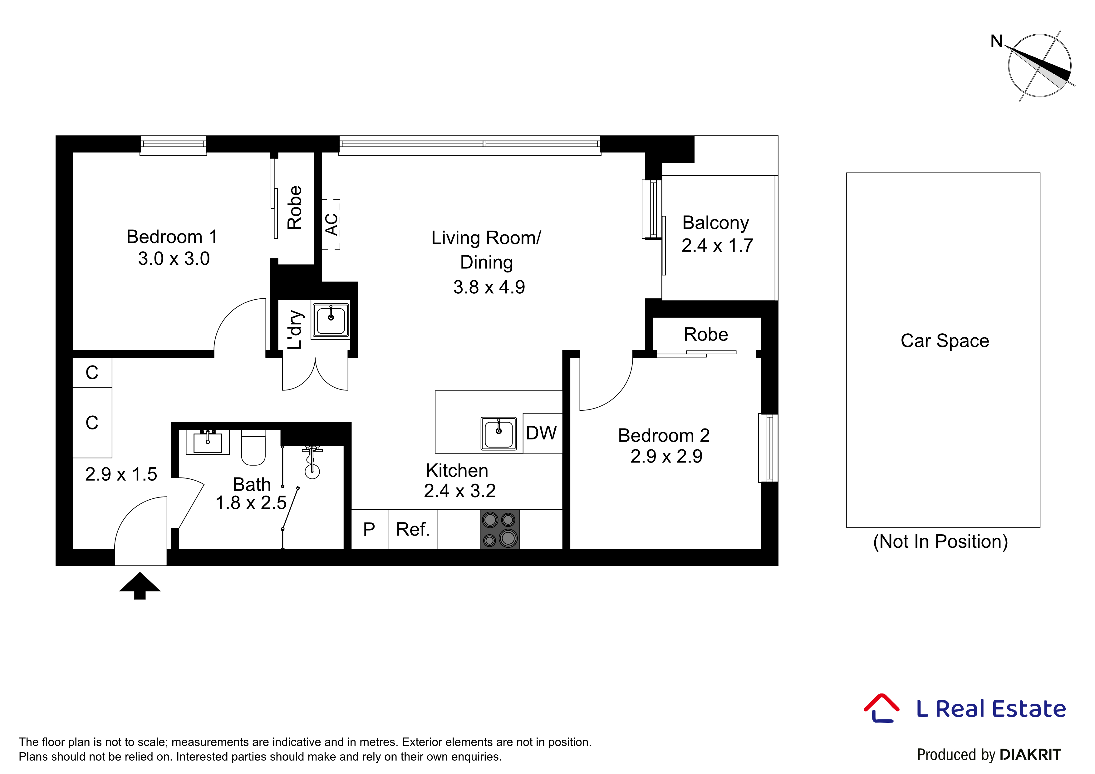 2-bedroom unit at 3006E/888 Collins Street, Docklands, VIC 3008, Melbourne, Victoria