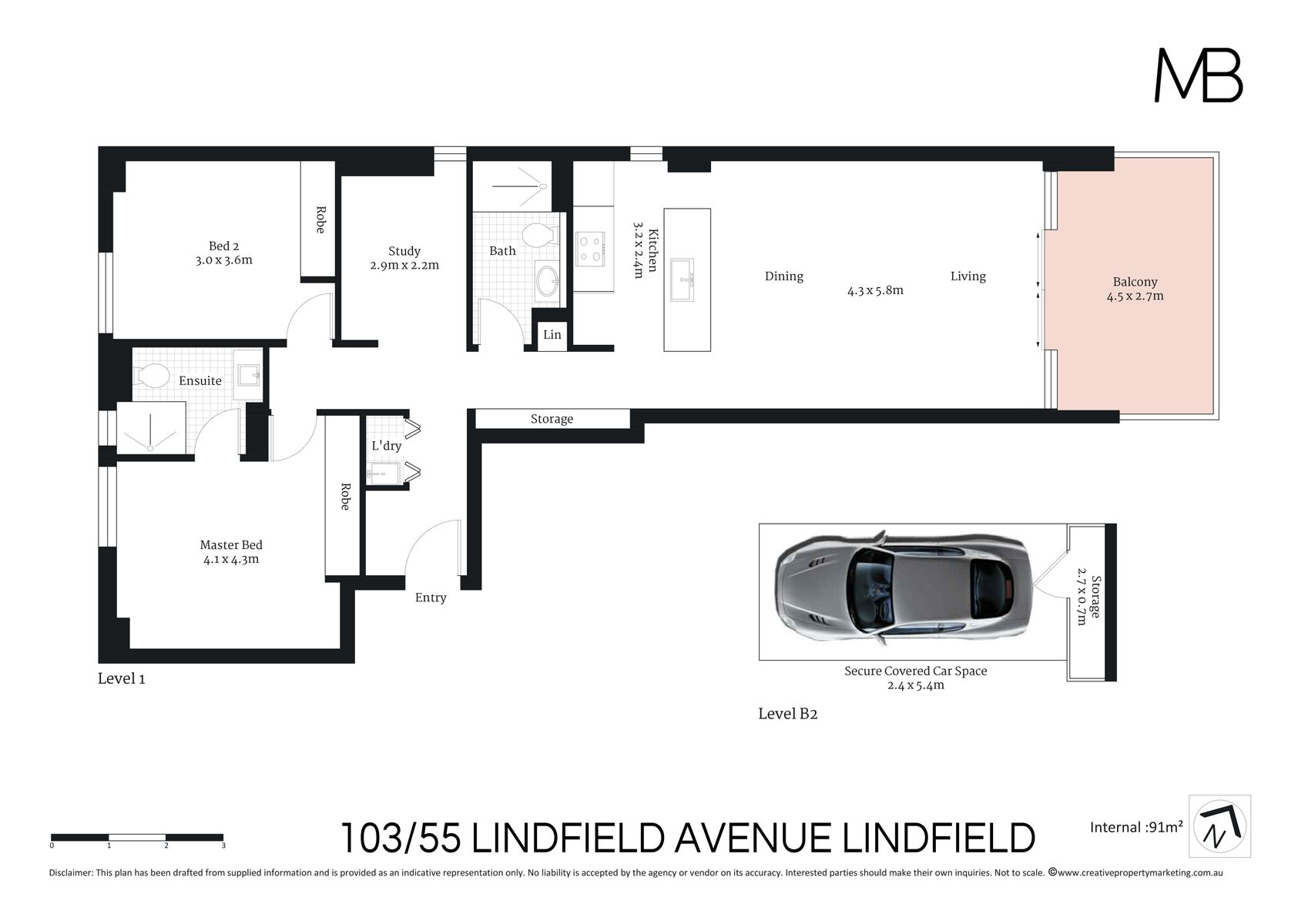 2-bedroom unit at UNIT 103 55 LINDFIELD AVENUE, Lindfield NSW 2070, Ku-Ring-Gai, New South Wales
