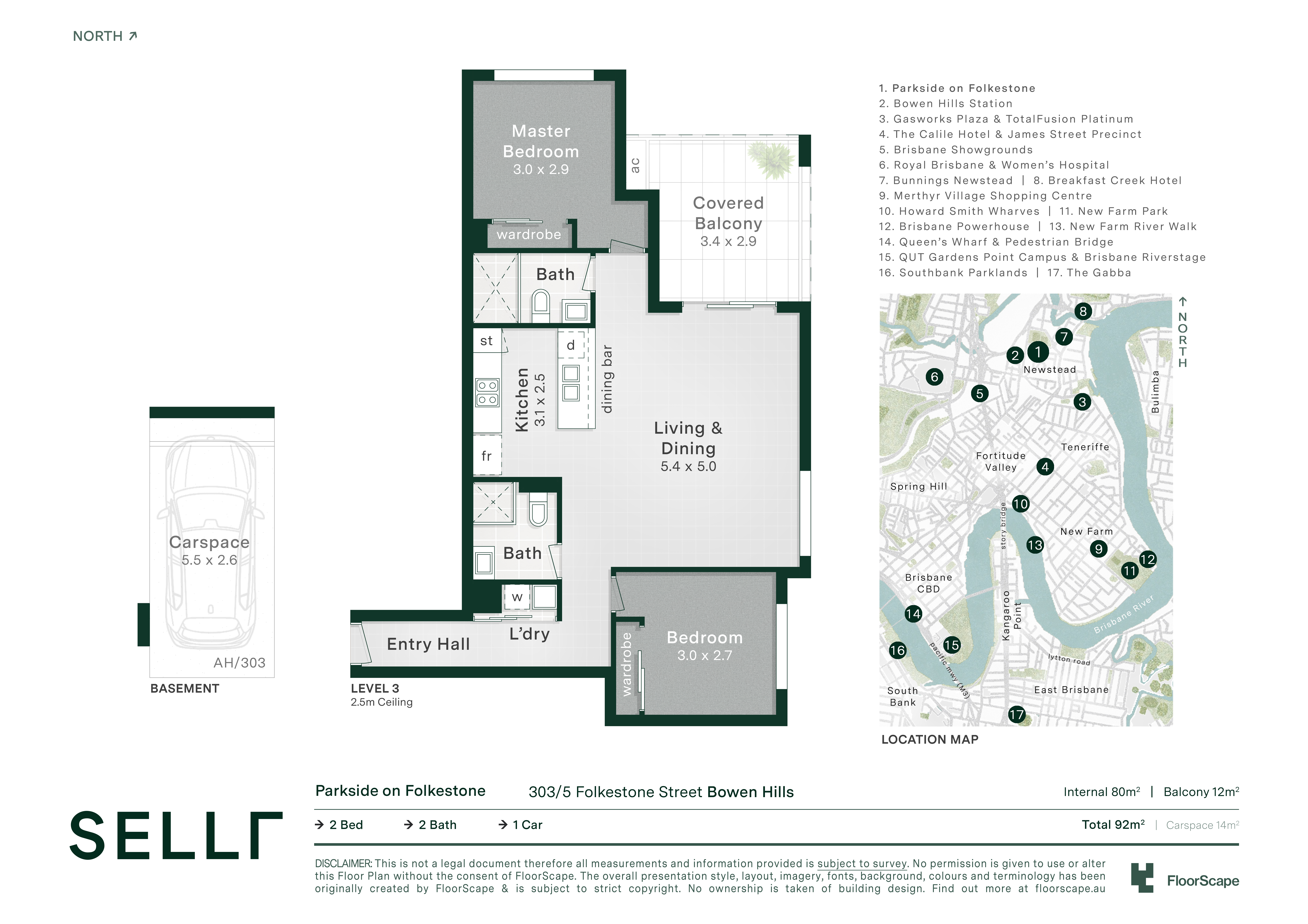 2-bedroom unit at 303/5 Folkestone Street, Bowen Hills, QLD 4006, Brisbane, Queensland