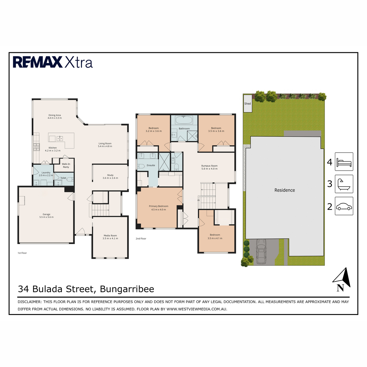 Floor plan for 4-bedroom house at 34 BULADA STREET, Bungarribee NSW 2767, Blacktown, New South Wales