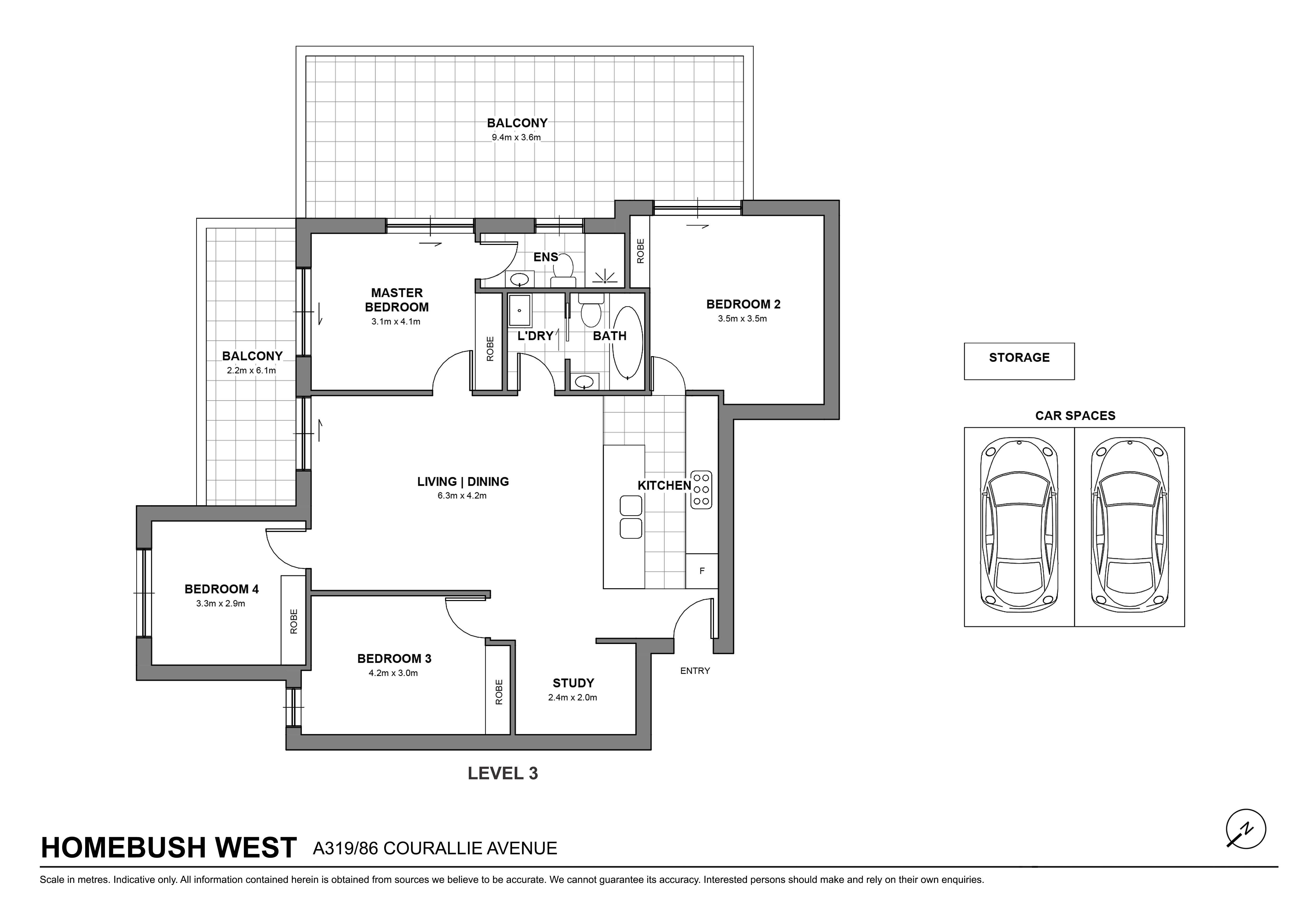 4-bedroom unit at A319/81-86 Courallie Avenue, Homebush West, NSW 2140, Strathfield, New South Wales