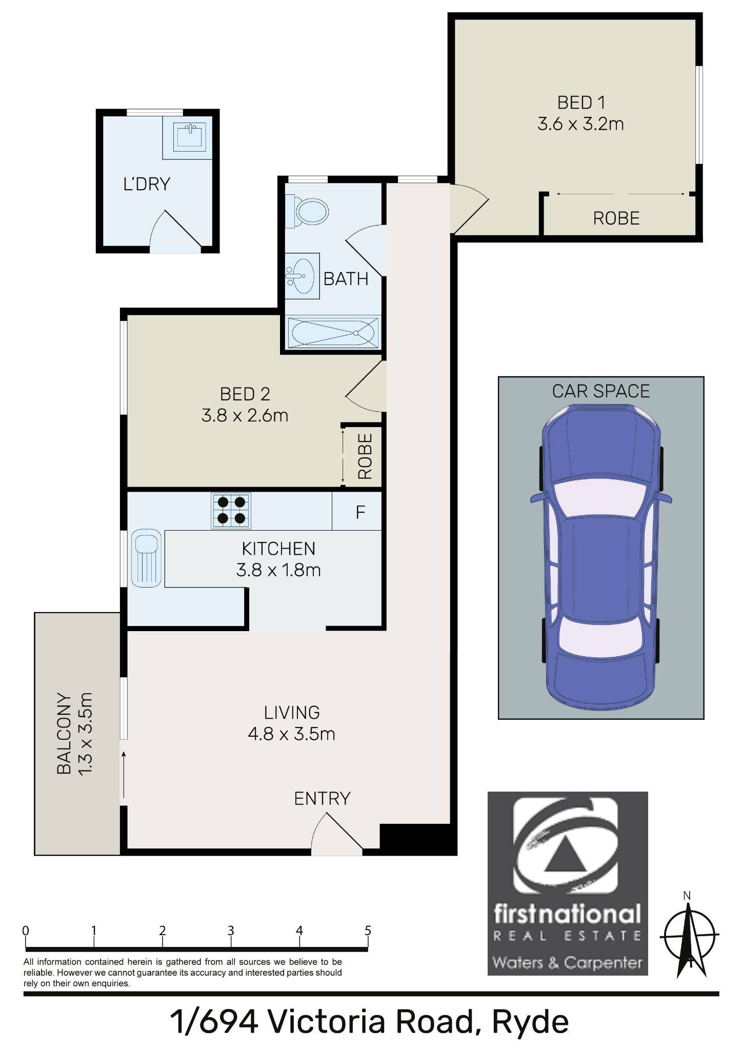 2-bedroom unit at 1 694 VICTORIA ROAD, RYDE NSW 2112, Ryde, New South Wales