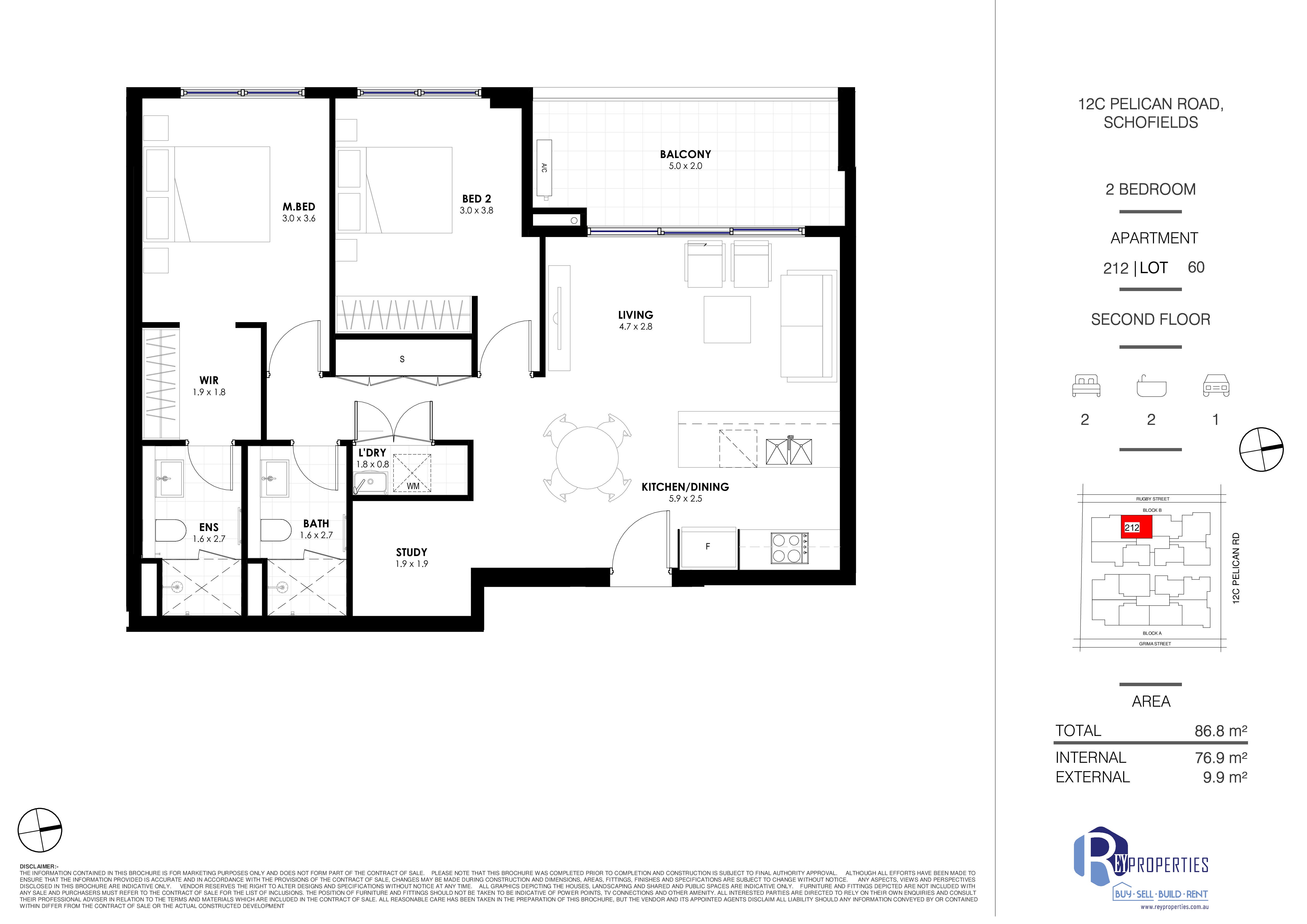 2-bedroom unit at B212/11 Rugby St, Schofields, Nsw, 2762, Blacktown, New South Wales