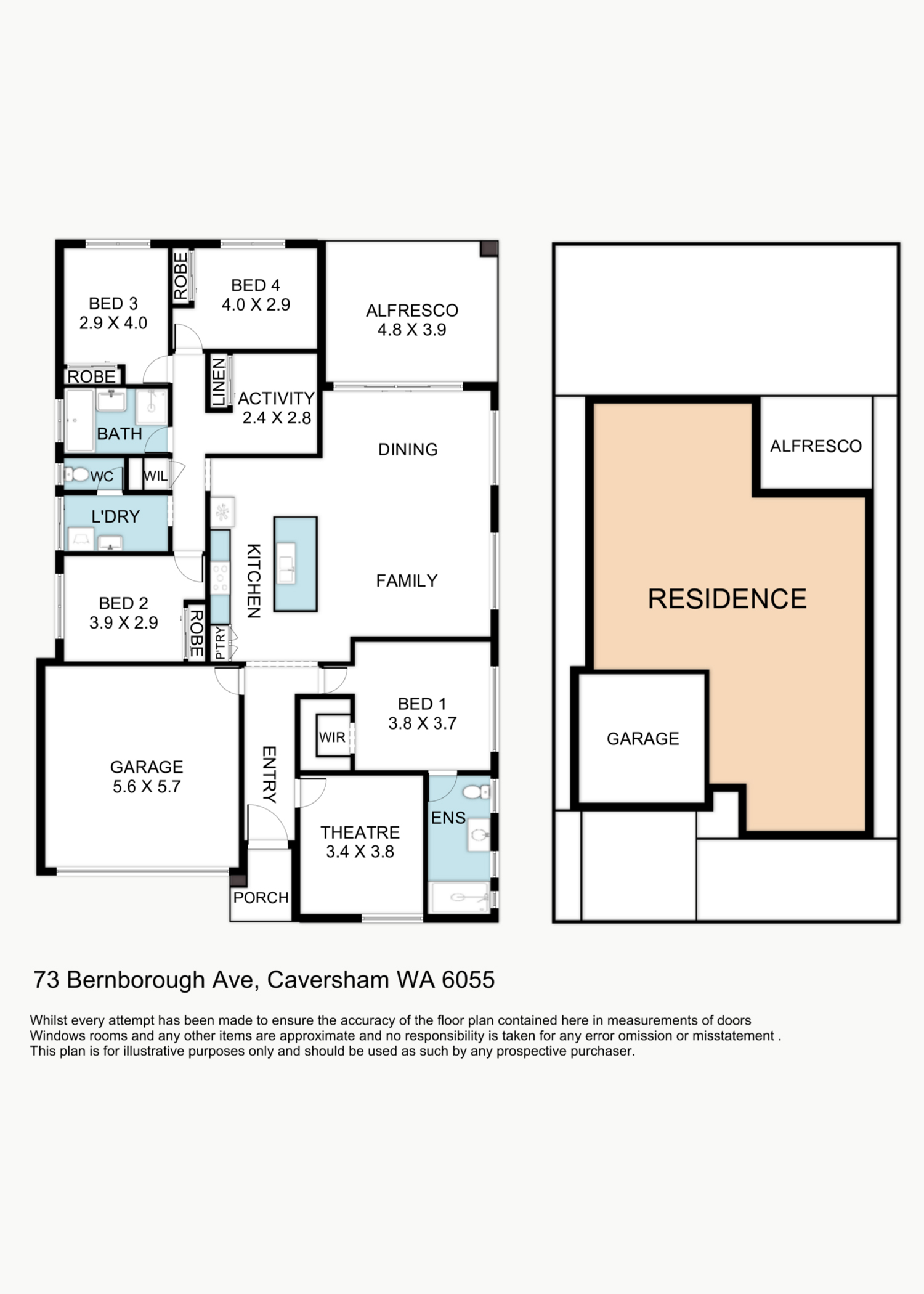 4-bedroom house at 73 Bernborough Avenue, Caversham, WA 6055, Swan, Western Australia