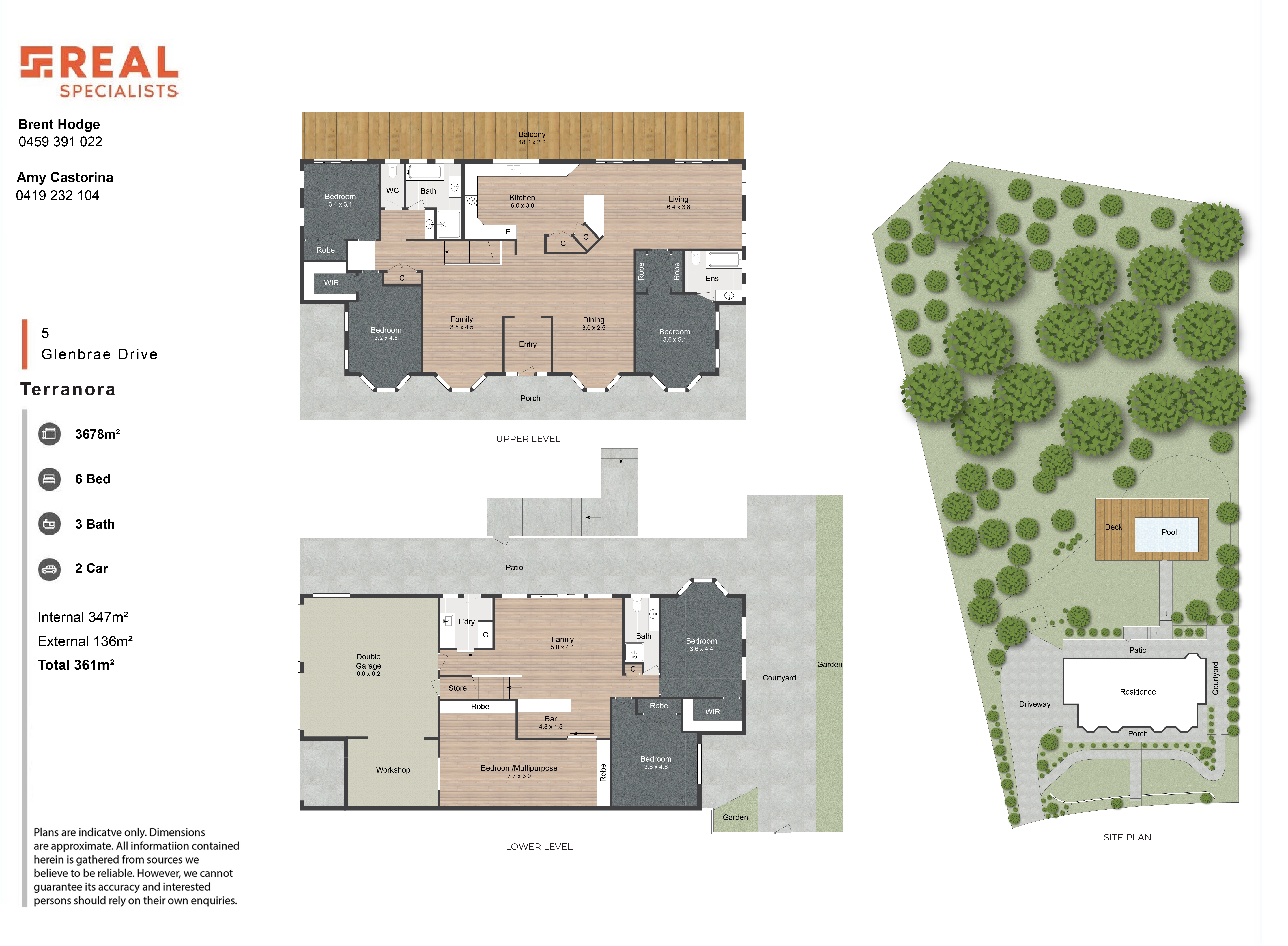 Floor plan for 6-bedroom house at 5 Glenbrae Drive, Terranora, NSW 2486, Tweed, New South Wales