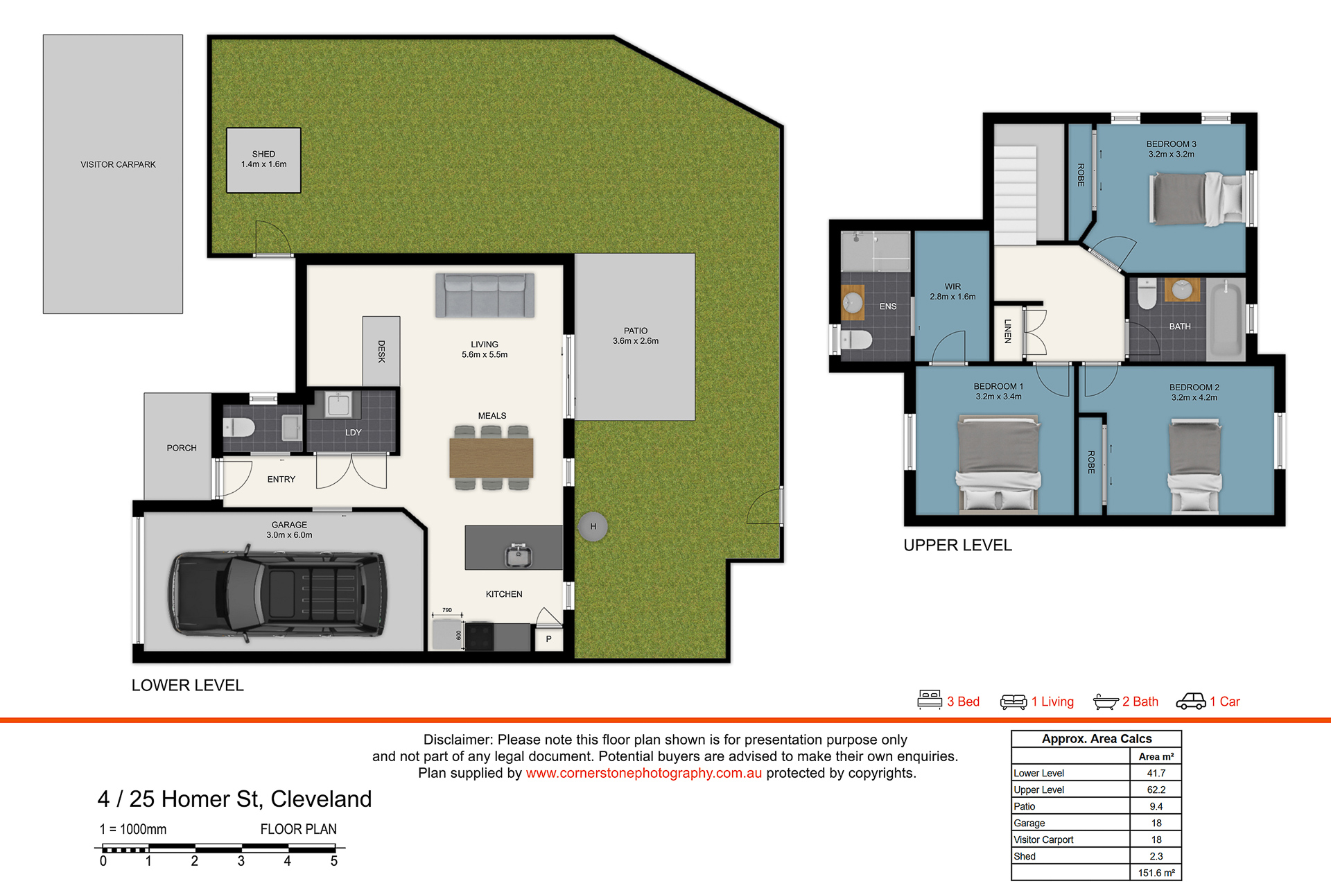 3-bedroom unit at BAY WYNDS 4 25 HOMER STREET, CLEVELAND QLD 4163, Redland, Queensland